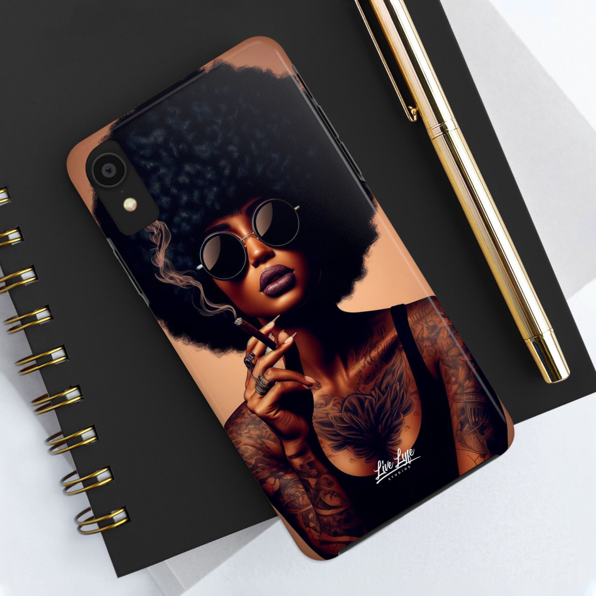 Smoke & Soul Afro Queen Vibe Phone Case, Protective Phone Case