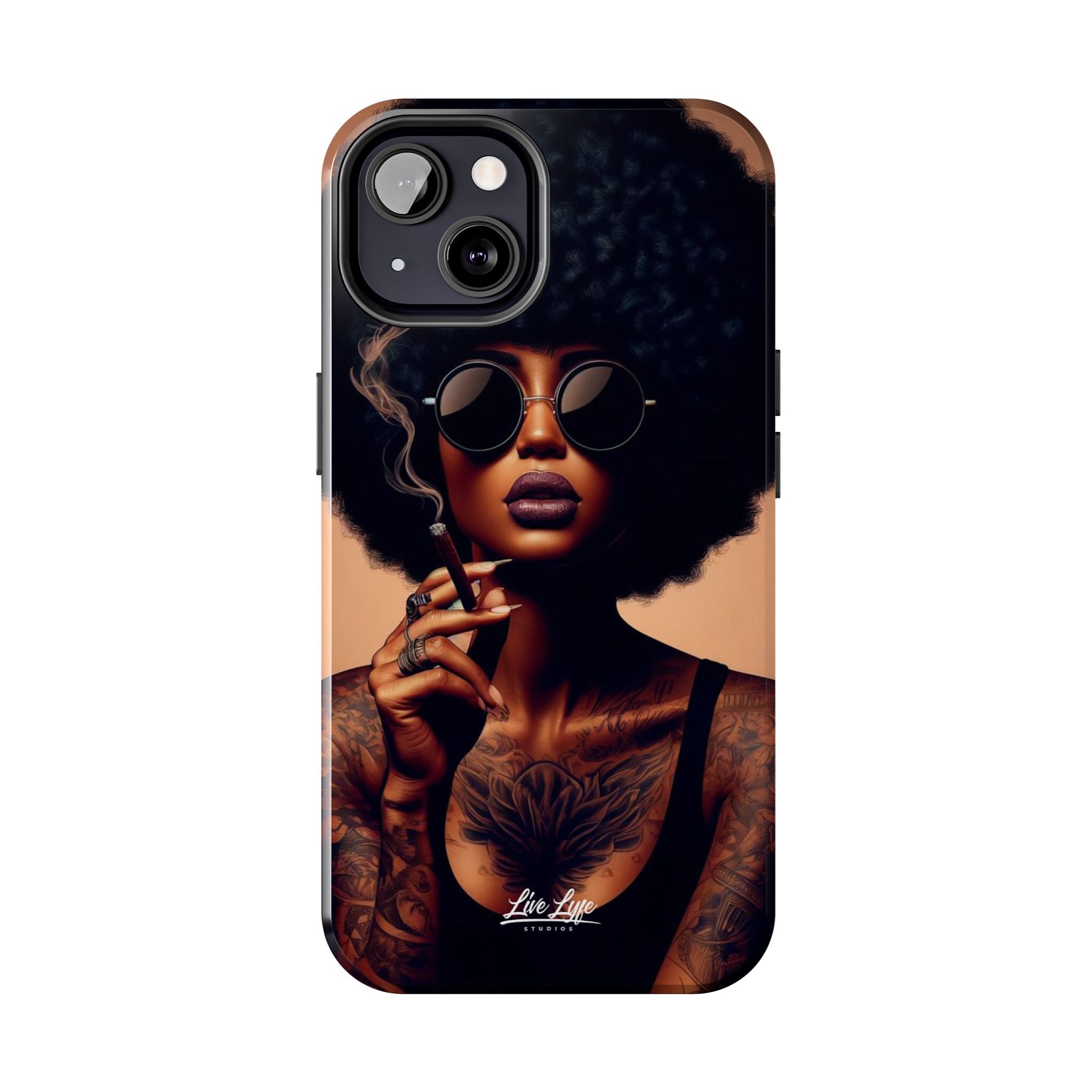 Smoke & Soul Afro Queen Vibe Phone Case, Protective Phone Case