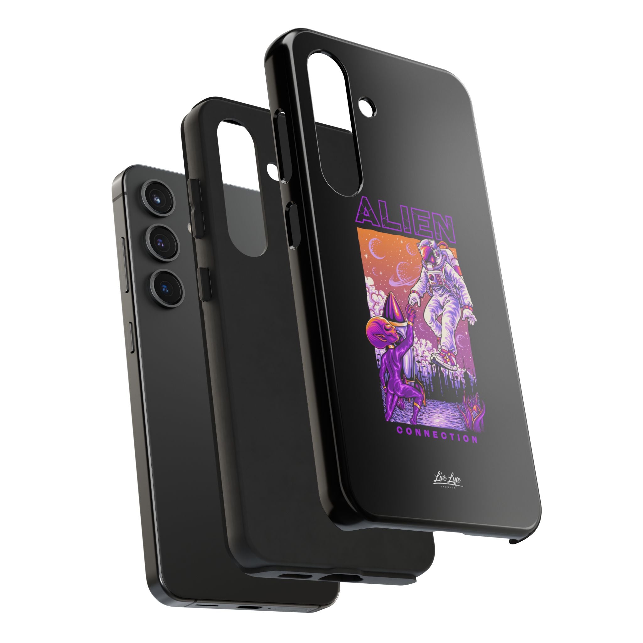 Alien Connection Phone Case – Sleek Black Cover