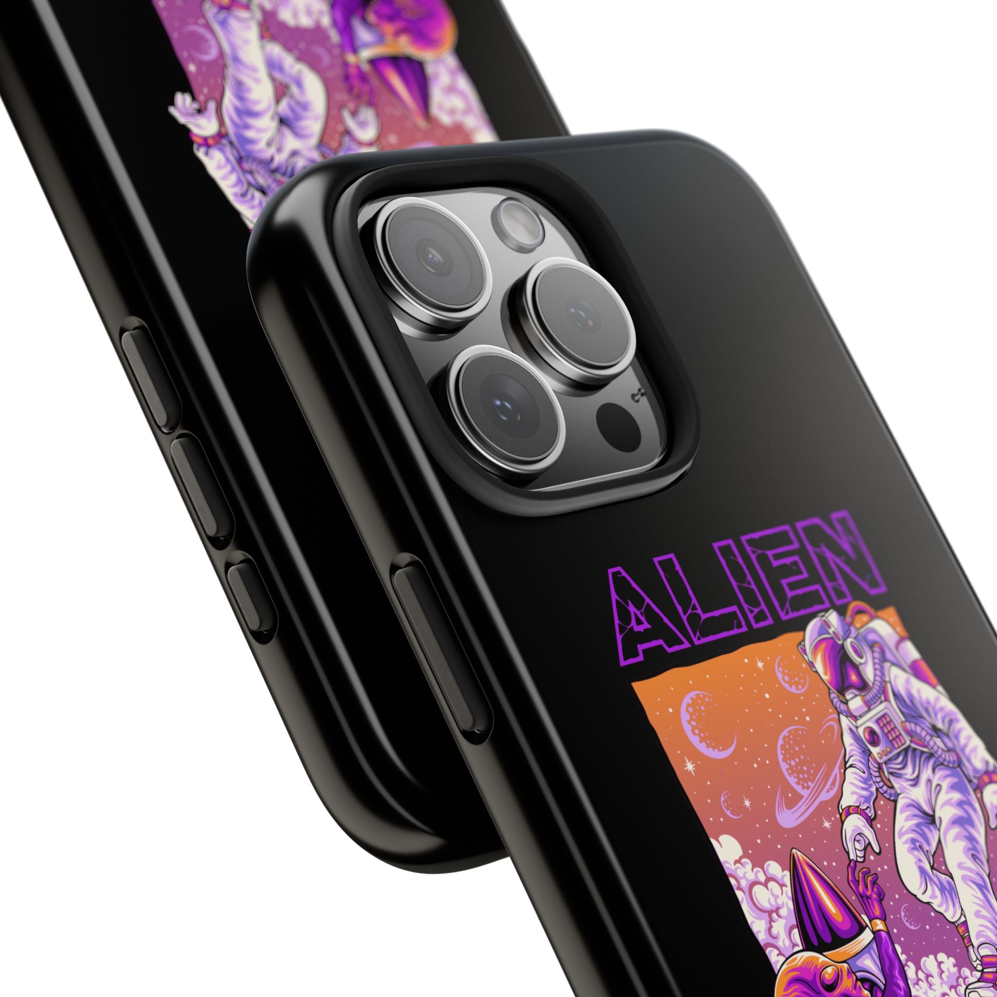 Alien Connection Phone Case – Sleek Black Cover