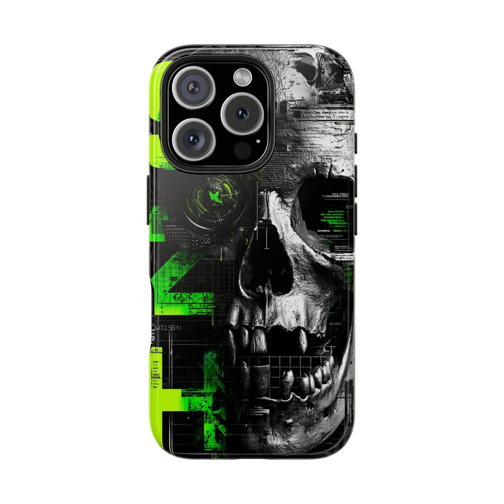 Edgy Skull iPhone Case Tough Protection for Your Device, Unique Design for Gamers, Halloween Gift, Tech Accessories, Bold Aesthetic