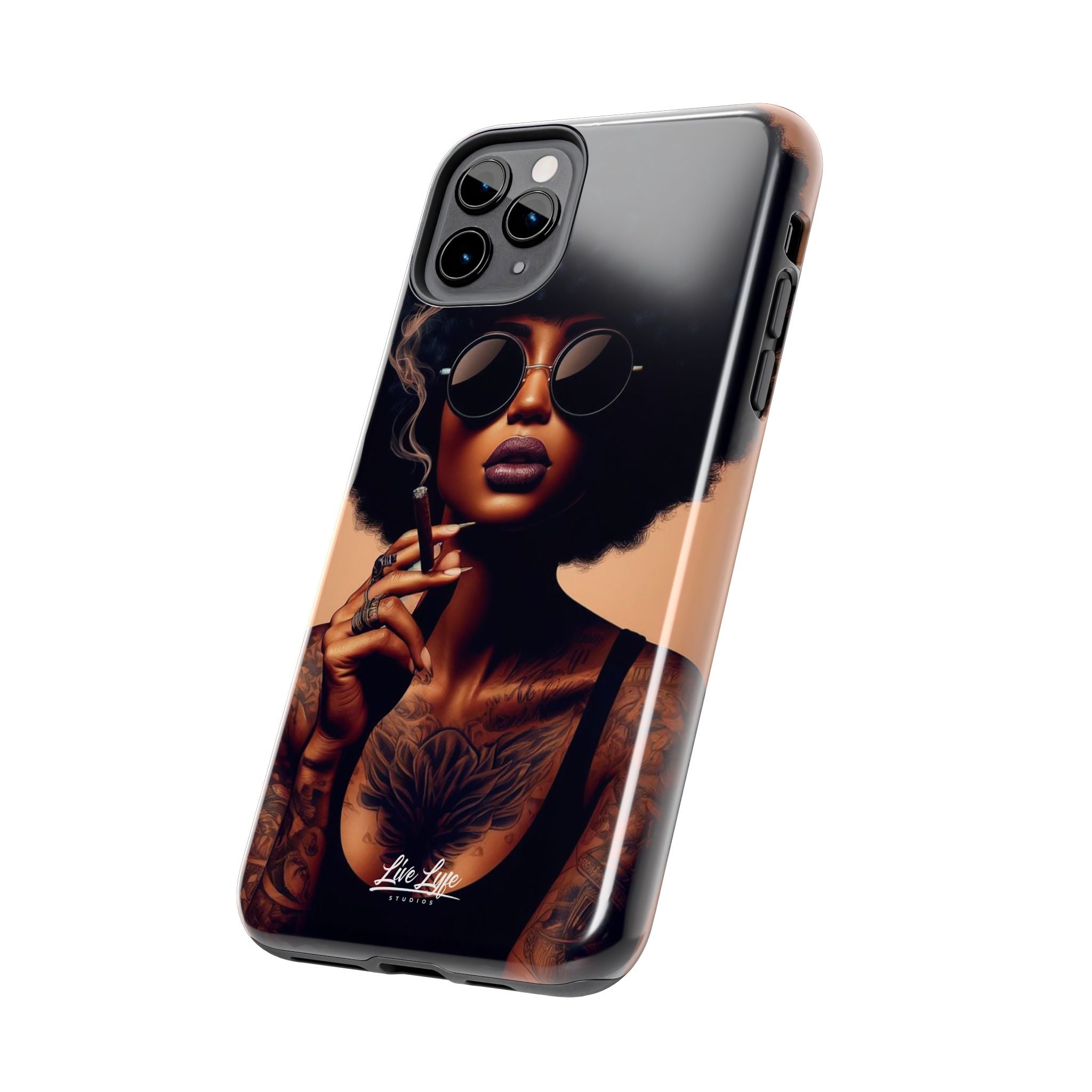 Smoke & Soul Afro Queen Vibe Phone Case, Protective Phone Case