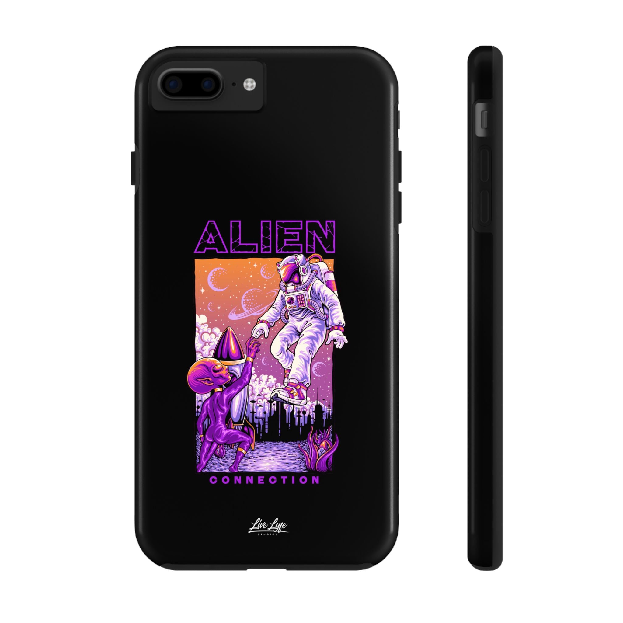 Alien Connection Phone Case – Sleek Black Cover