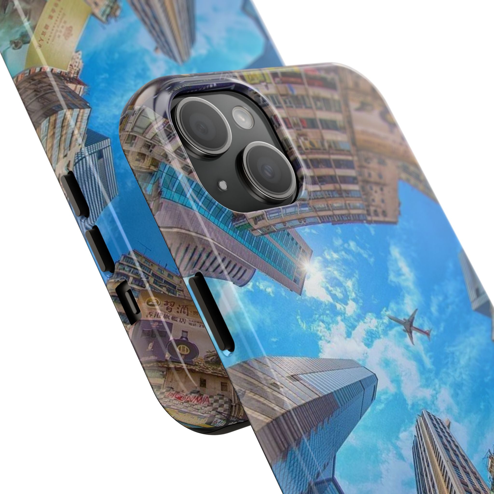 Urban Skyline Tough iPhone Case, Durable Phone Cover, Cityscape Accessory, Gift for Travelers, Urban Style Protection