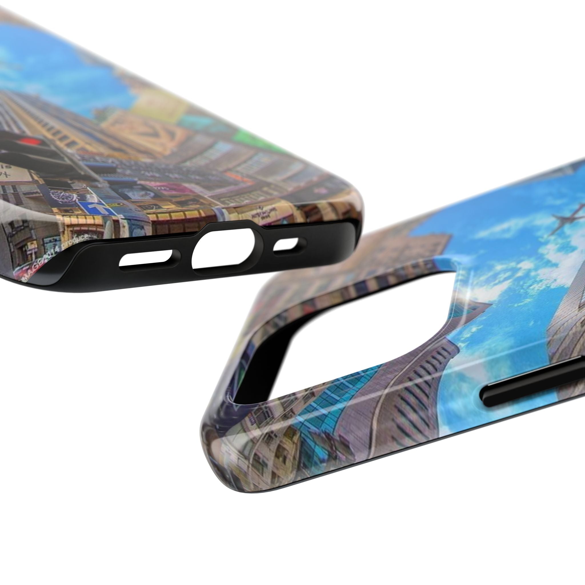Urban Skyline Tough iPhone Case, Durable Phone Cover, Cityscape Accessory, Gift for Travelers, Urban Style Protection
