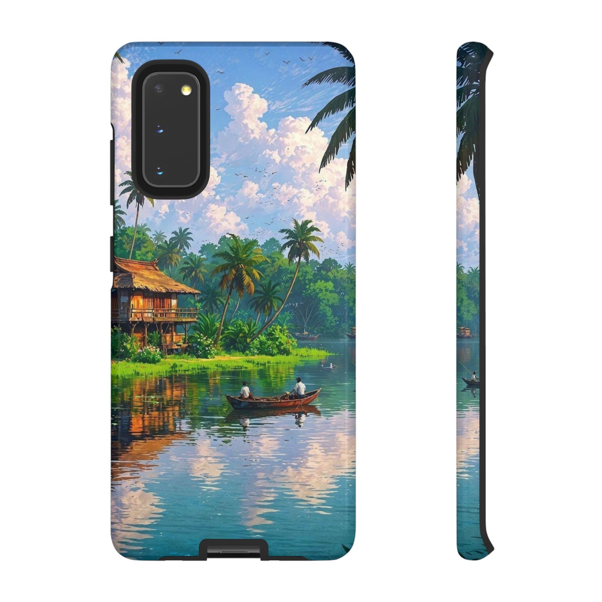 Tropical Landscape Phone Case, Nature Inspired Cover, Beach Vibe Gift, Artwork Protection Case, Summer Essentials Iphone and Samsung Cases