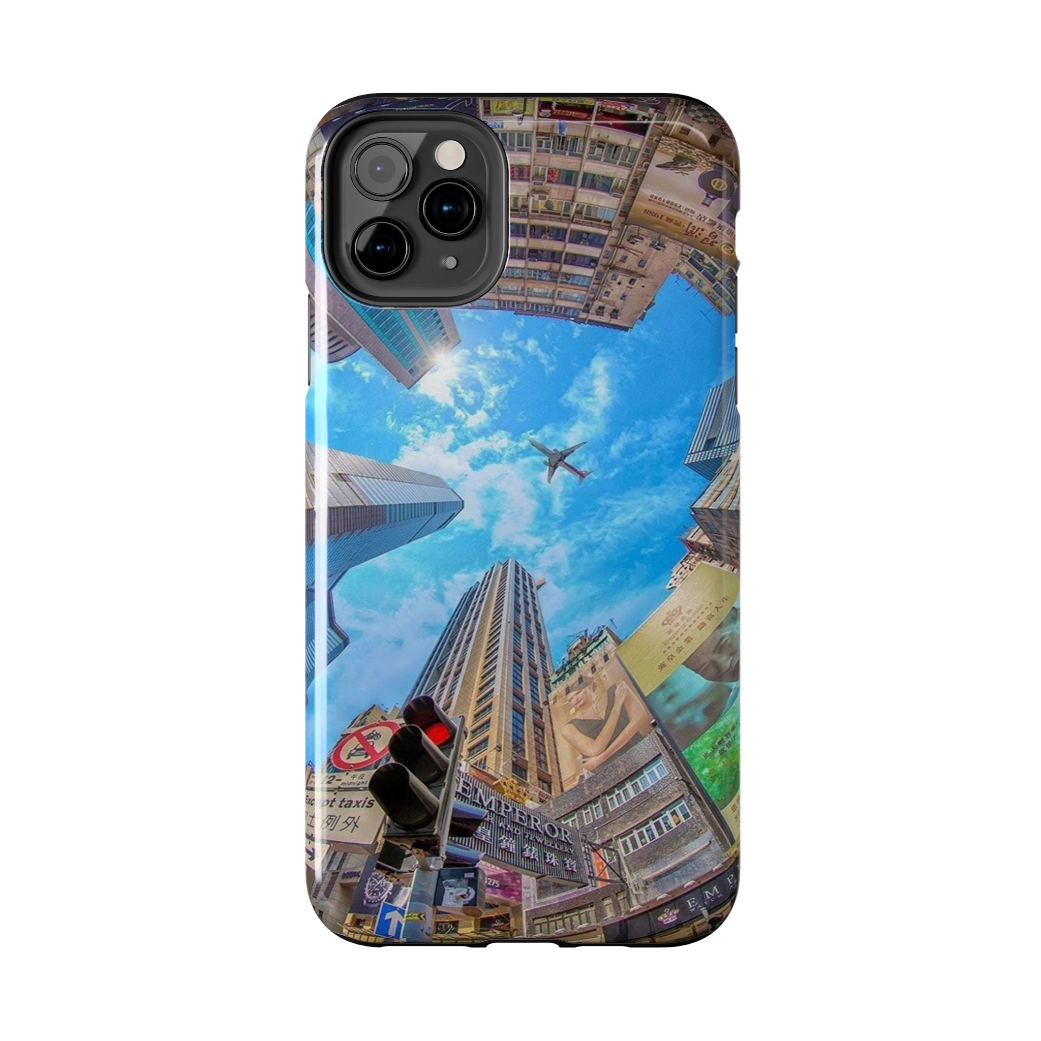Urban Skyline Tough iPhone Case, Durable Phone Cover, Cityscape Accessory, Gift for Travelers, Urban Style Protection