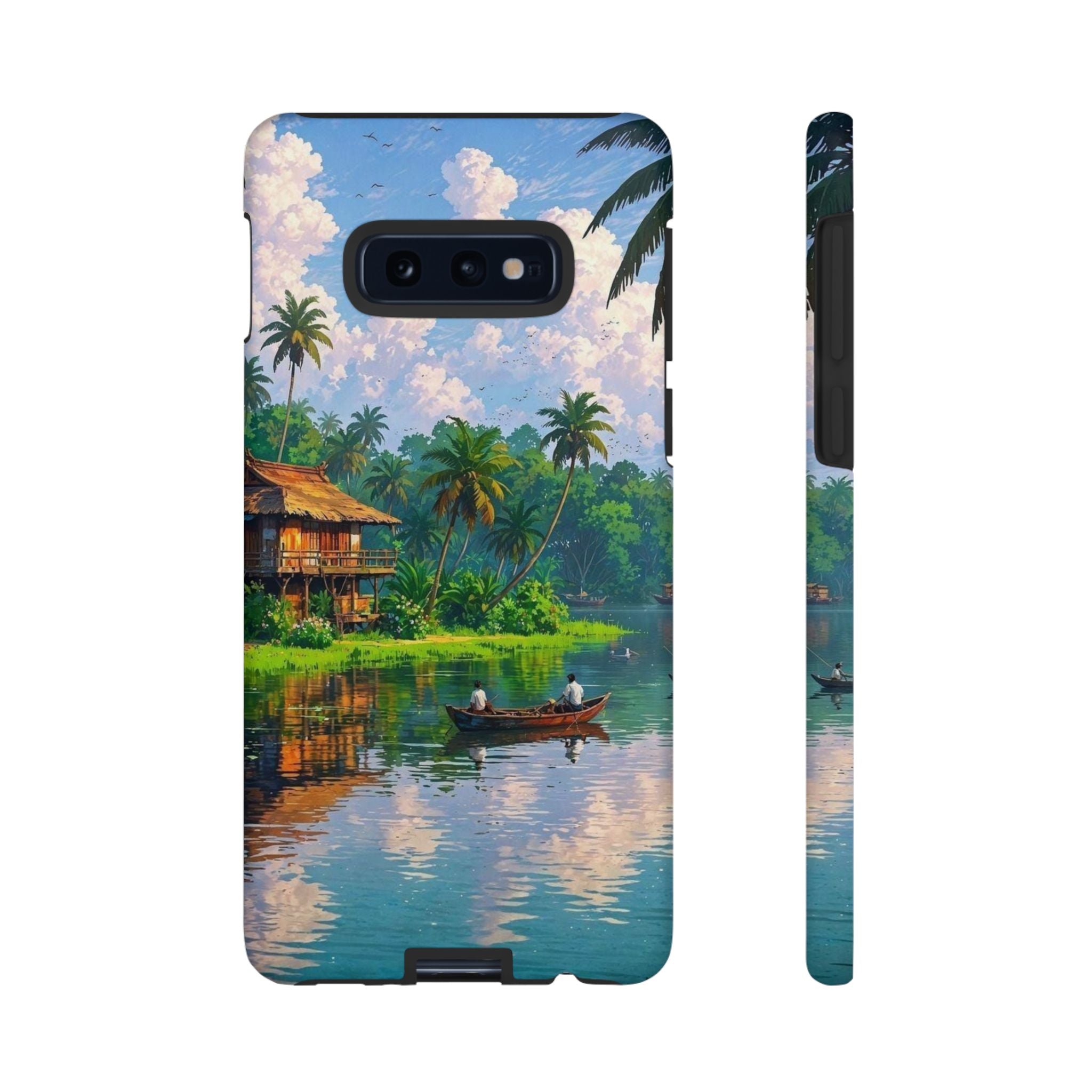 Tropical Landscape Phone Case, Nature Inspired Cover, Beach Vibe Gift, Artwork Protection Case, Summer Essentials Iphone and Samsung Cases
