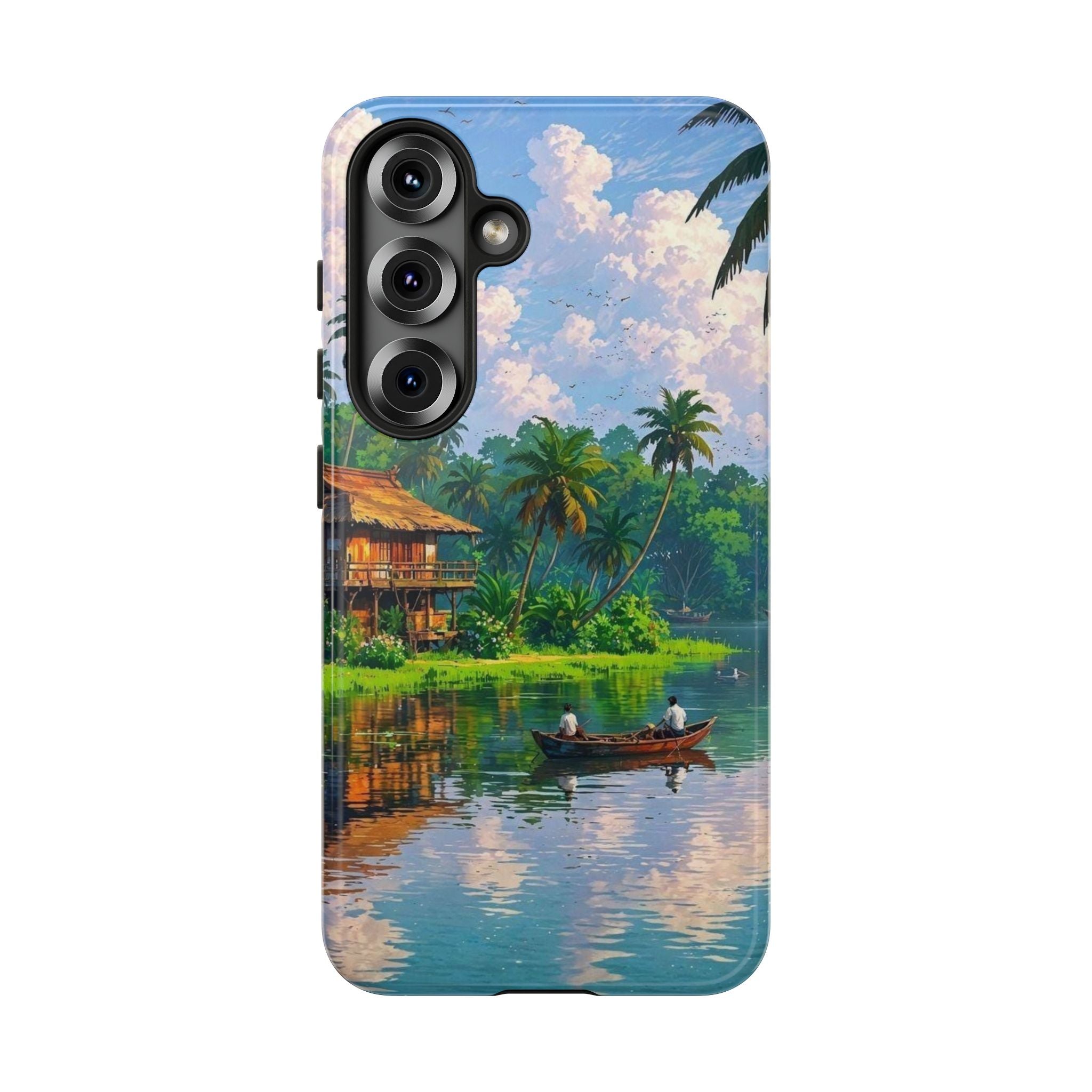 Tropical Landscape Phone Case, Nature Inspired Cover, Beach Vibe Gift, Artwork Protection Case, Summer Essentials Iphone and Samsung Cases