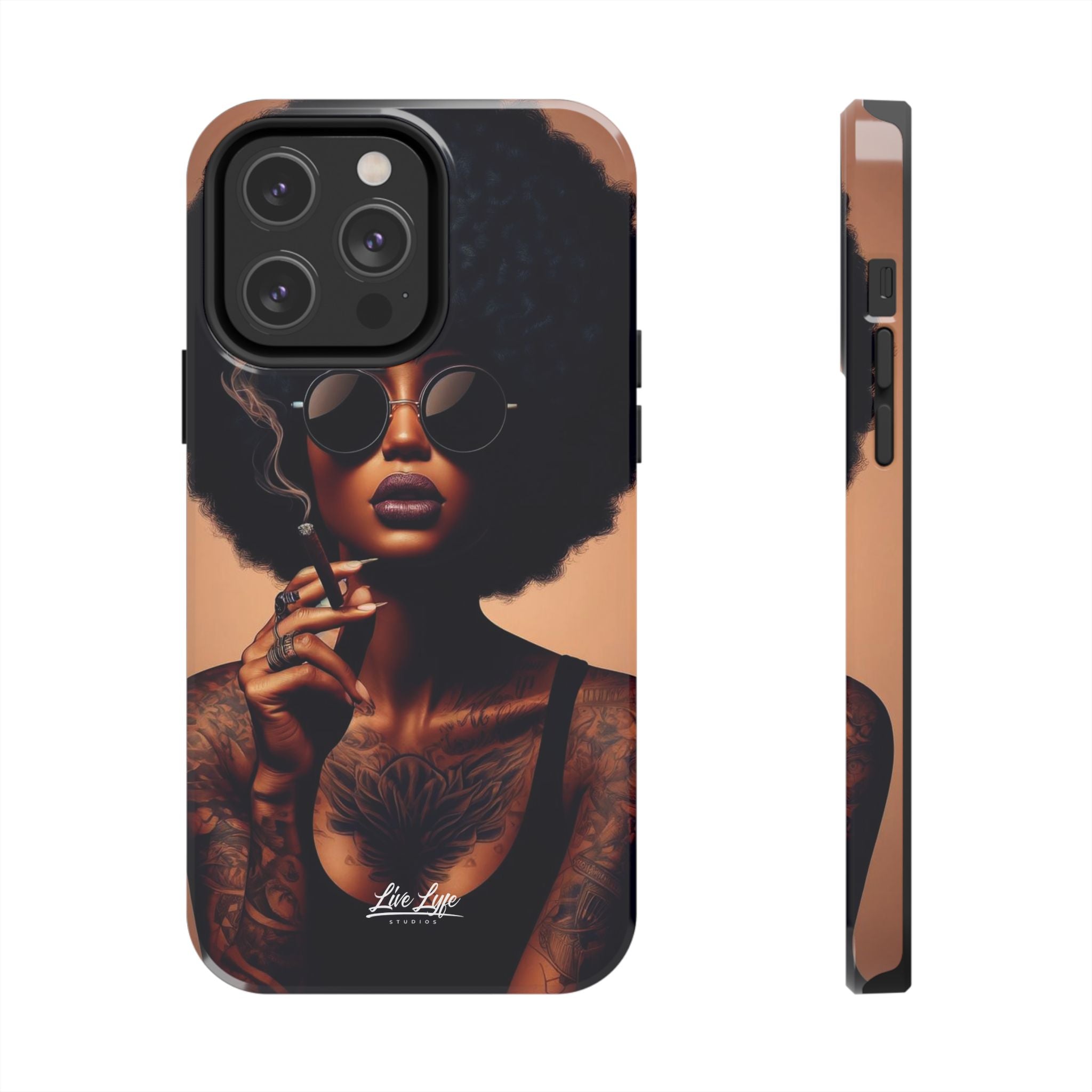 Smoke & Soul Afro Queen Vibe Phone Case, Protective Phone Case