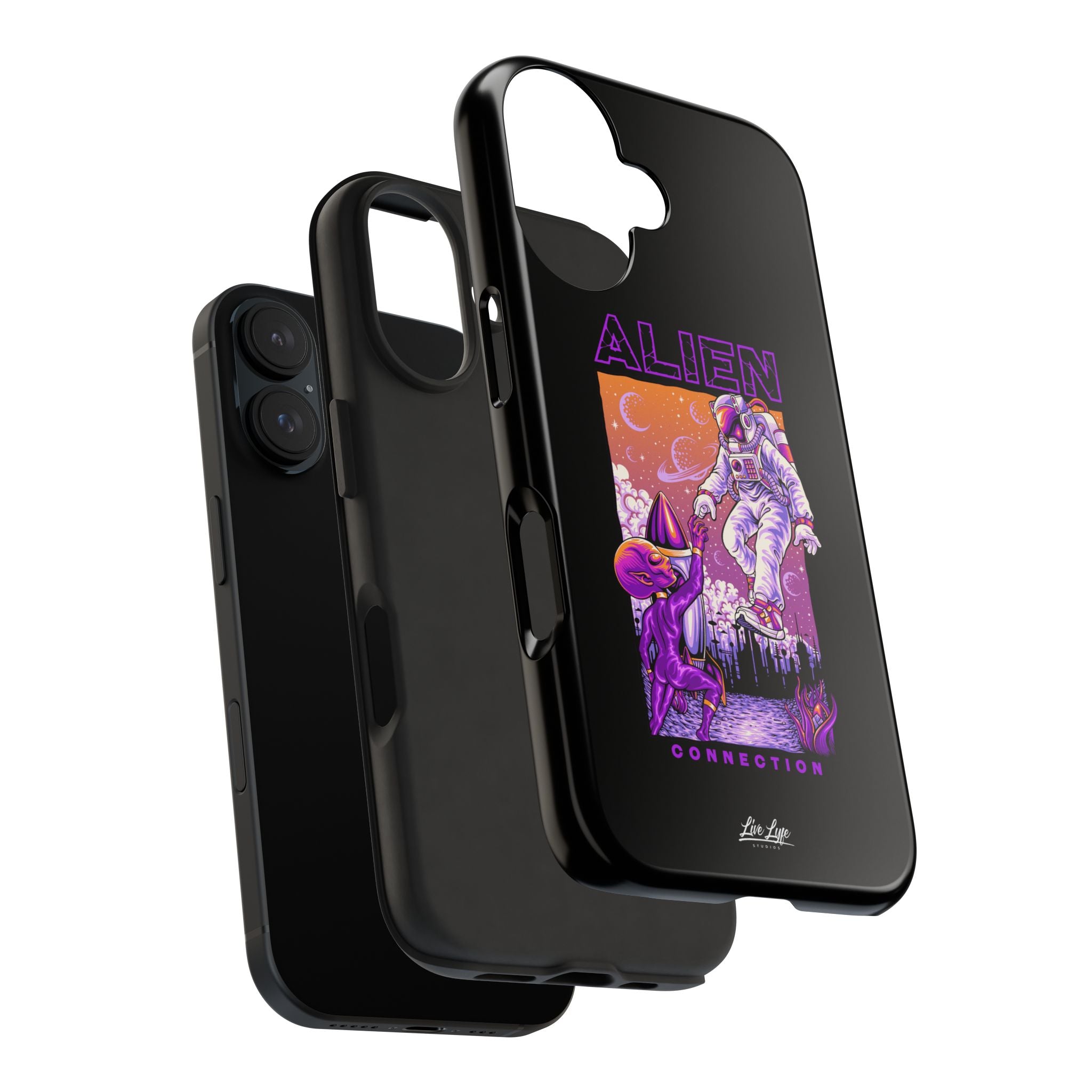 Alien Connection Phone Case – Sleek Black Cover