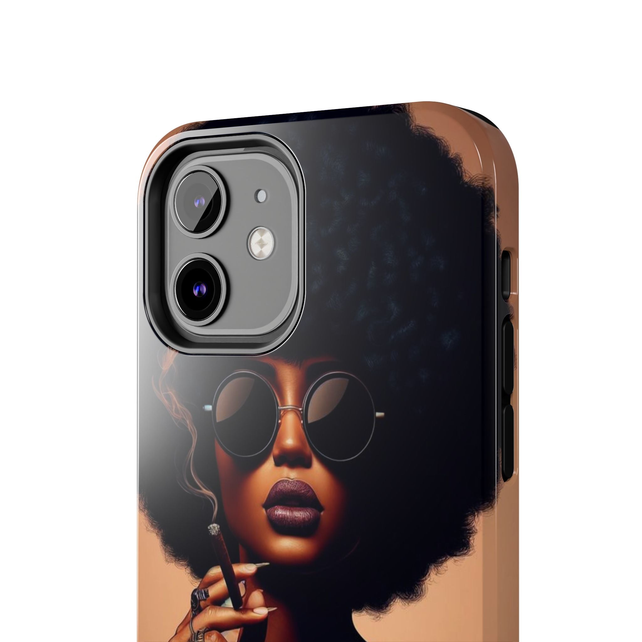 Smoke & Soul Afro Queen Vibe Phone Case, Protective Phone Case