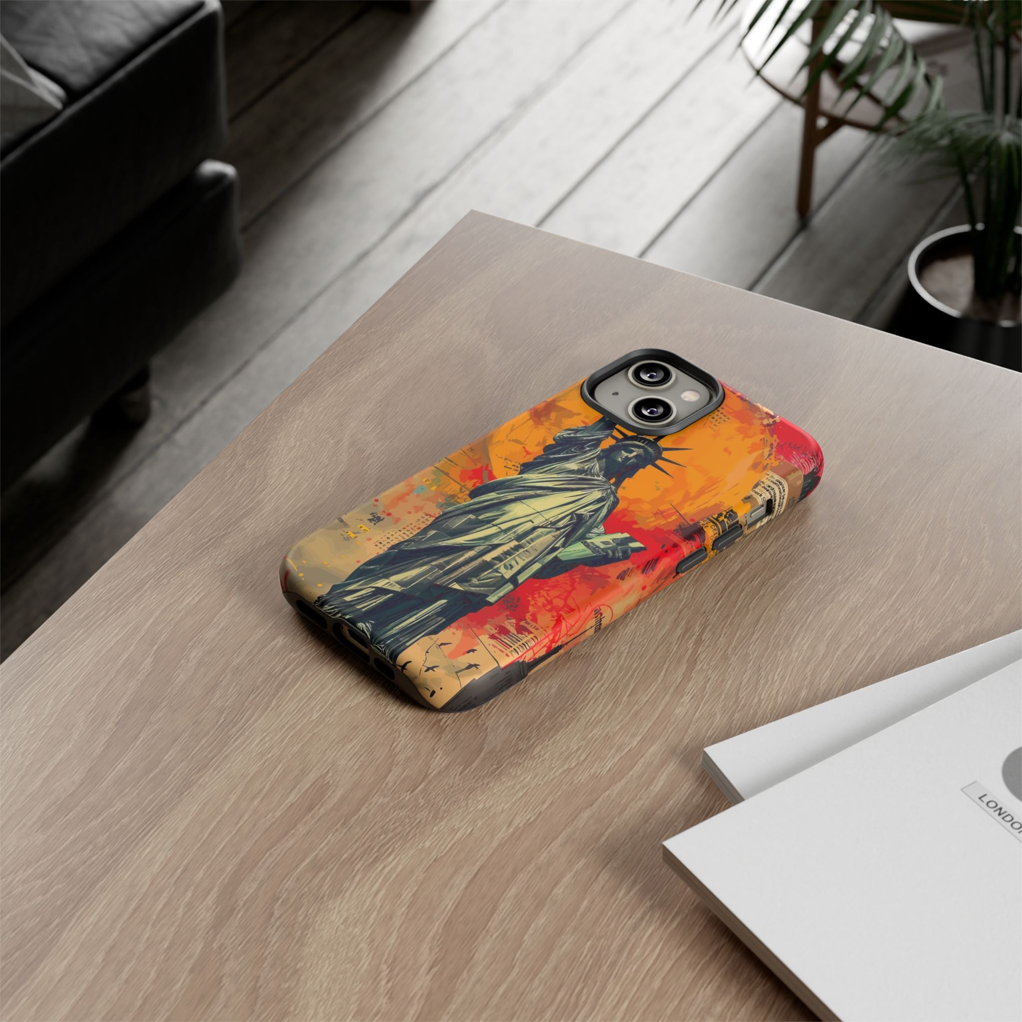 Graffiti Statue of Liberty Phone Case, Tough Cases for iPhone, Unique Phone Cover, Colorful Art Design, Gift for Her, Urban Style