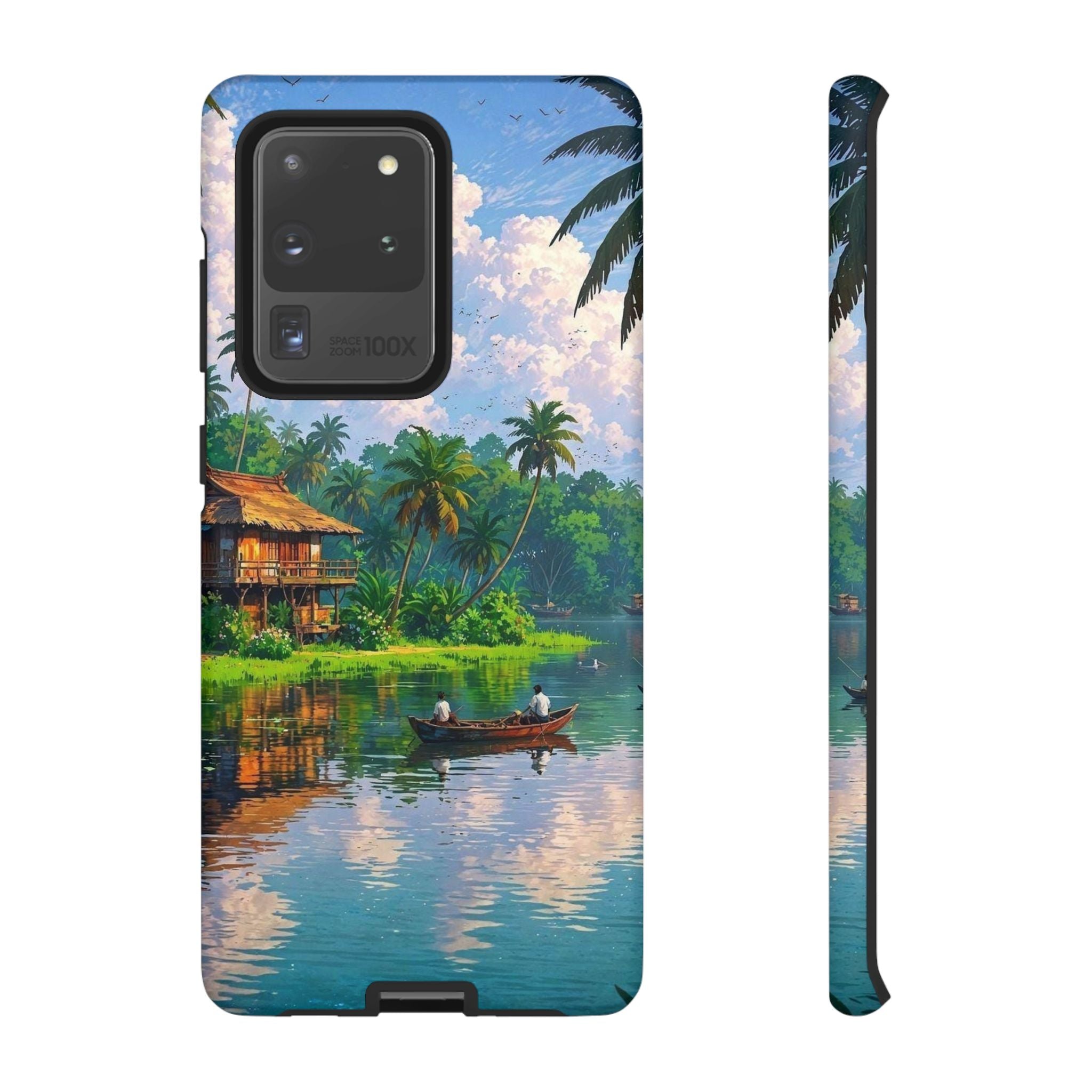Tropical Landscape Phone Case, Nature Inspired Cover, Beach Vibe Gift, Artwork Protection Case, Summer Essentials Iphone and Samsung Cases