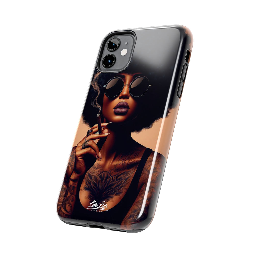 Smoke & Soul Afro Queen Vibe Phone Case, Protective Phone Case