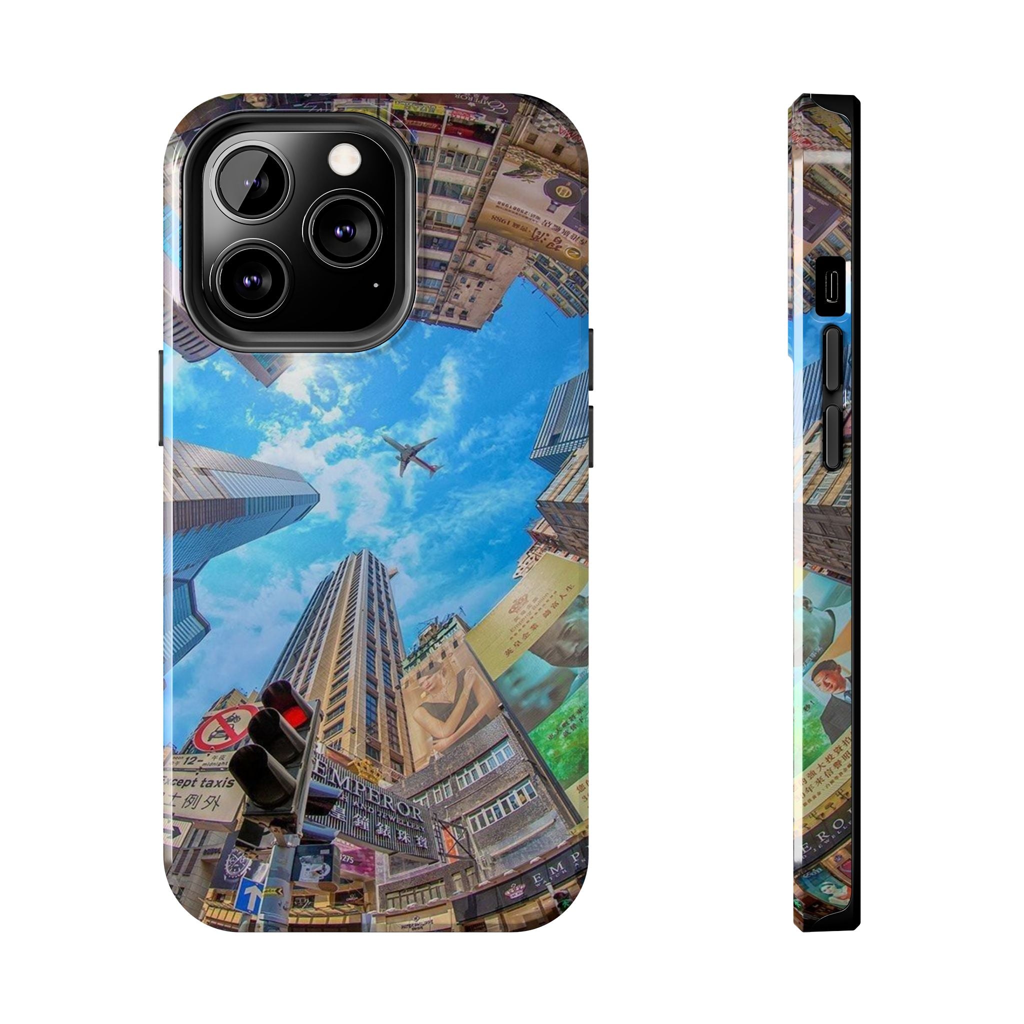 Urban Skyline Tough iPhone Case, Durable Phone Cover, Cityscape Accessory, Gift for Travelers, Urban Style Protection