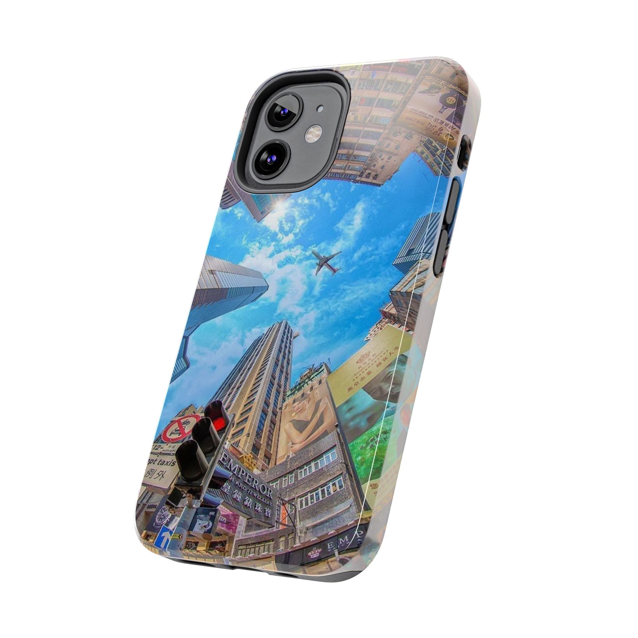 Urban Skyline Tough iPhone Case, Durable Phone Cover, Cityscape Accessory, Gift for Travelers, Urban Style Protection