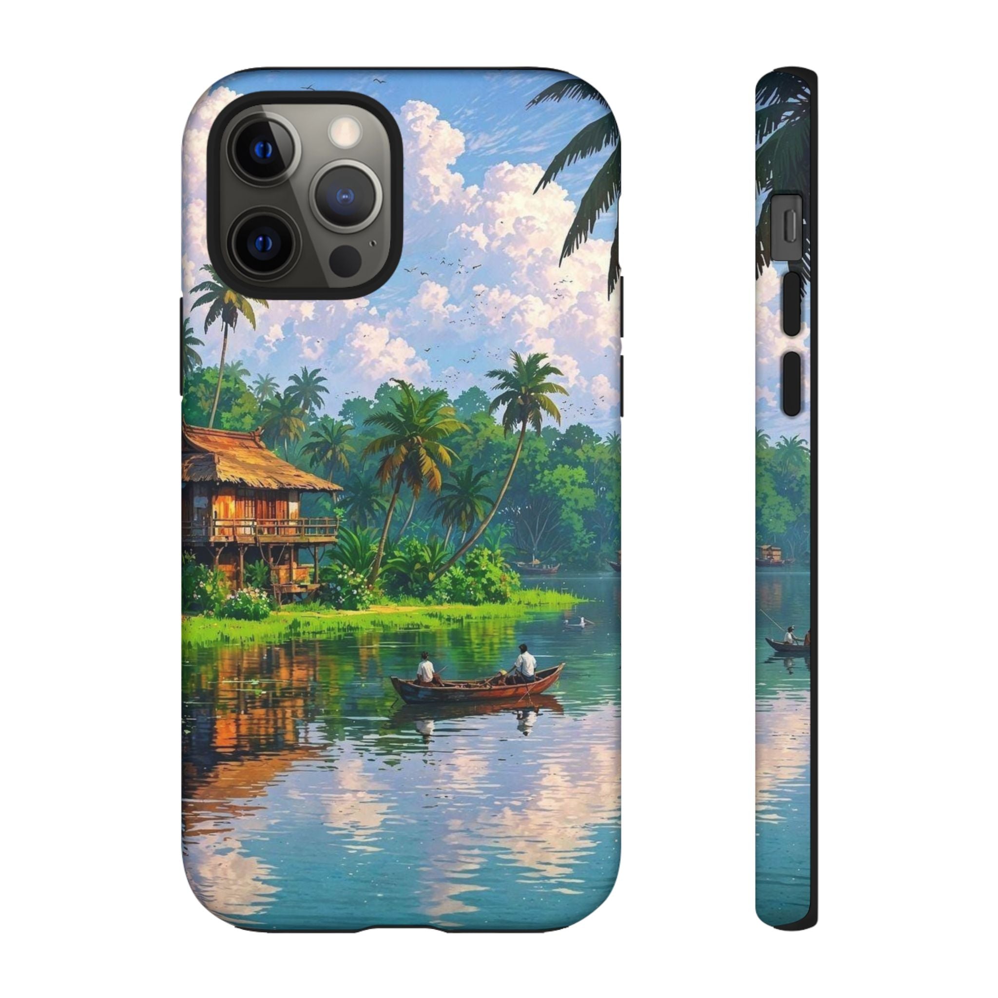Tropical Landscape Phone Case, Nature Inspired Cover, Beach Vibe Gift, Artwork Protection Case, Summer Essentials Iphone and Samsung Cases