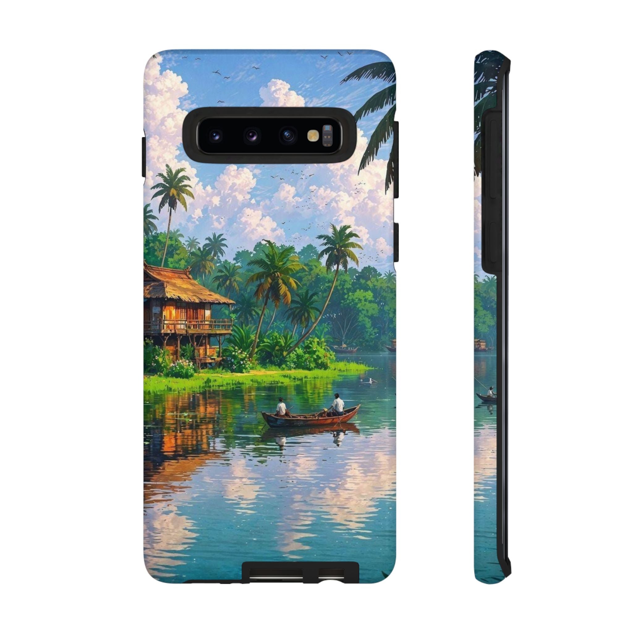 Tropical Landscape Phone Case, Nature Inspired Cover, Beach Vibe Gift, Artwork Protection Case, Summer Essentials Iphone and Samsung Cases