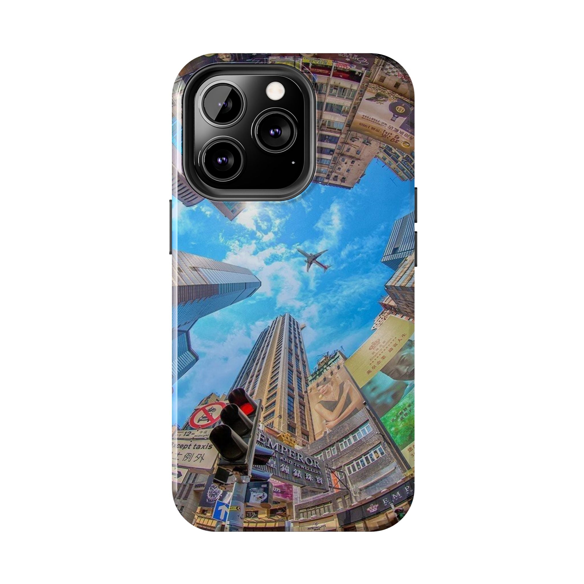 Urban Skyline Tough iPhone Case, Durable Phone Cover, Cityscape Accessory, Gift for Travelers, Urban Style Protection