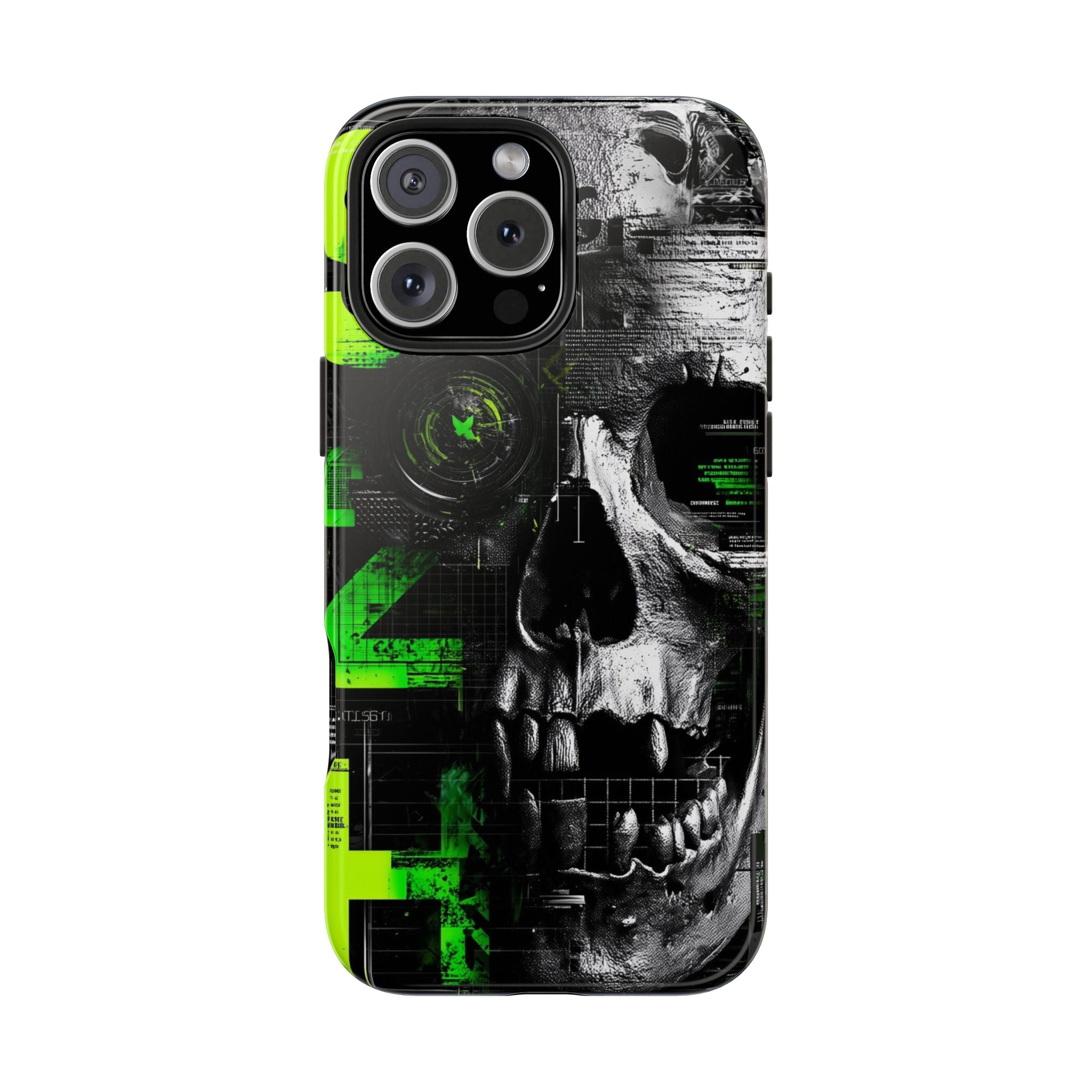 Edgy Skull iPhone Case Tough Protection for Your Device, Unique Design for Gamers, Halloween Gift, Tech Accessories, Bold Aesthetic
