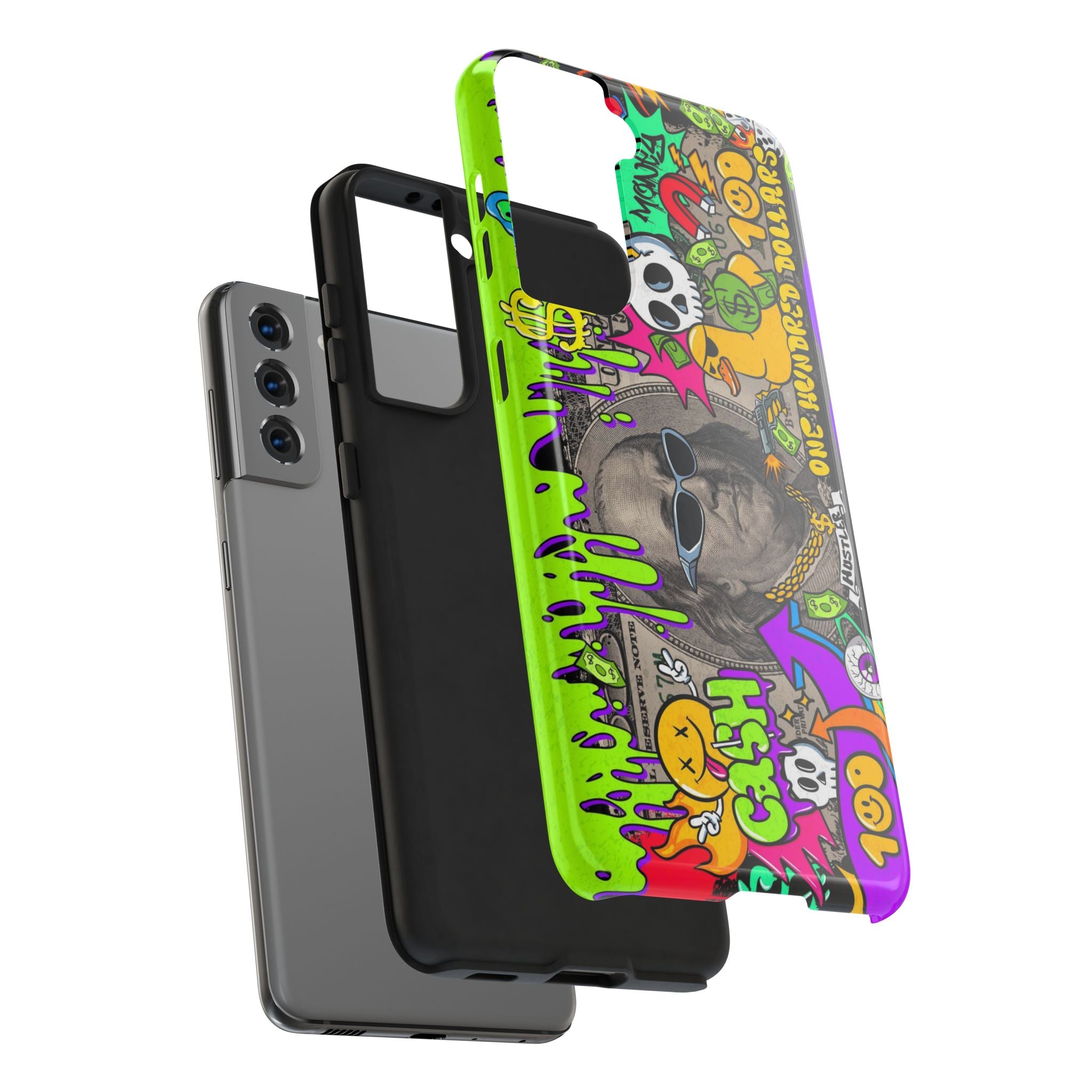 Vibrant Abstract Tough iPhone and Samsung Phone Cases - Funky, Graffiti-Style Protection, Perfect for Teens, Unique Gift, Street Art Lover, Cool Accessories