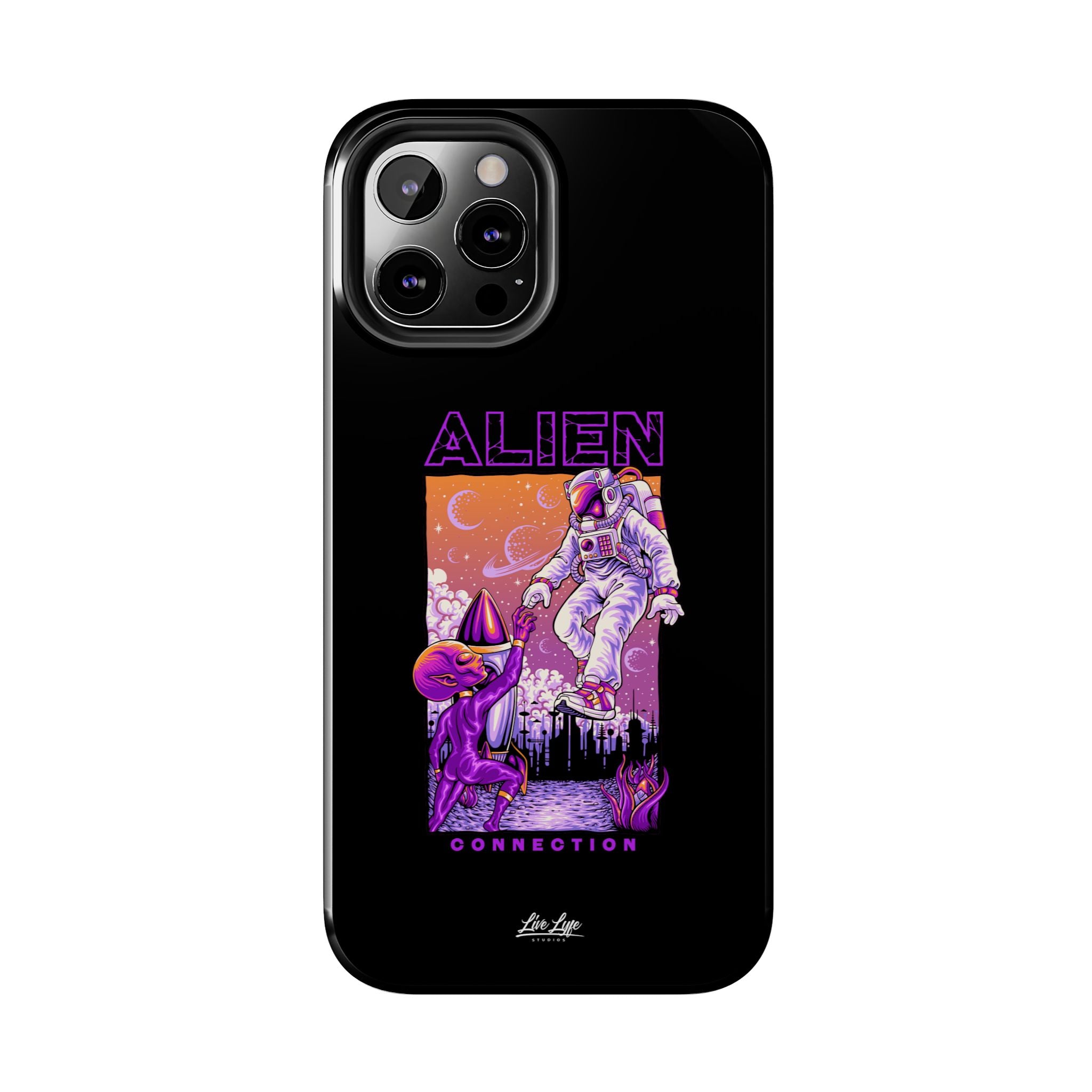 Alien Connection Phone Case – Sleek Black Cover