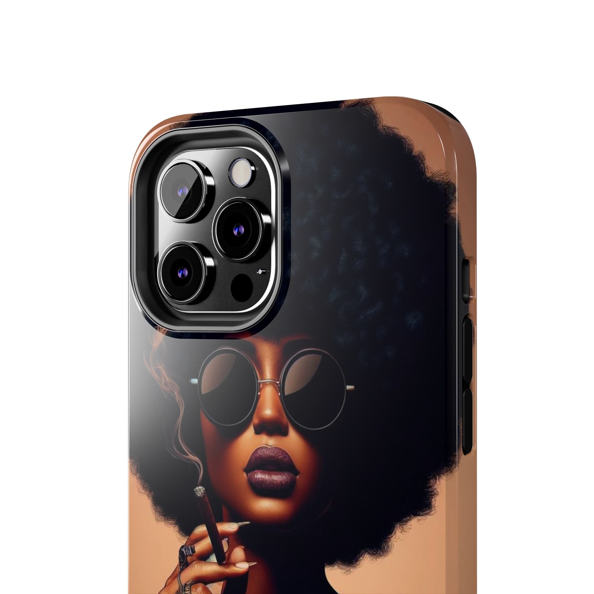 Smoke & Soul Afro Queen Vibe Phone Case, Protective Phone Case
