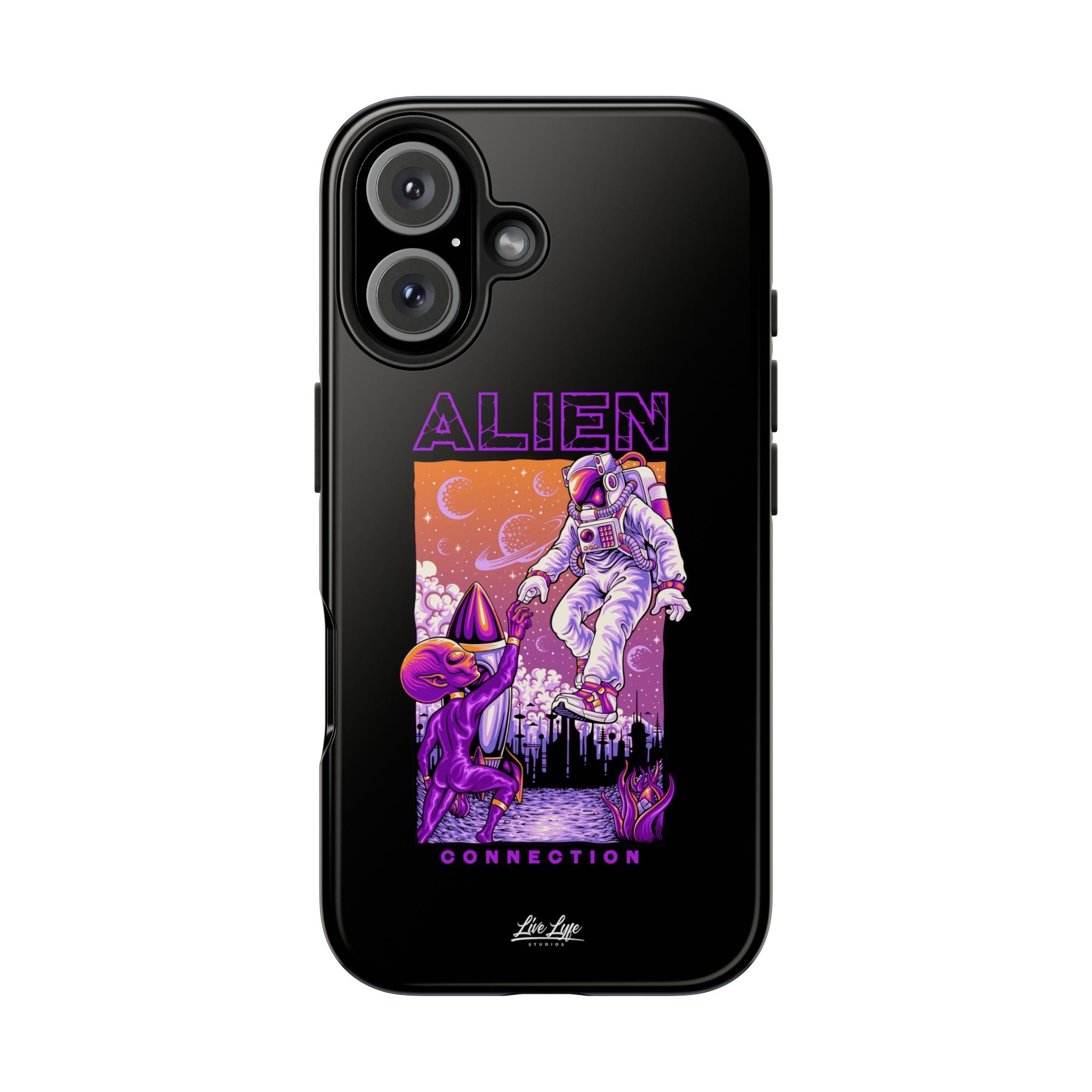 Alien Connection Phone Case – Sleek Black Cover
