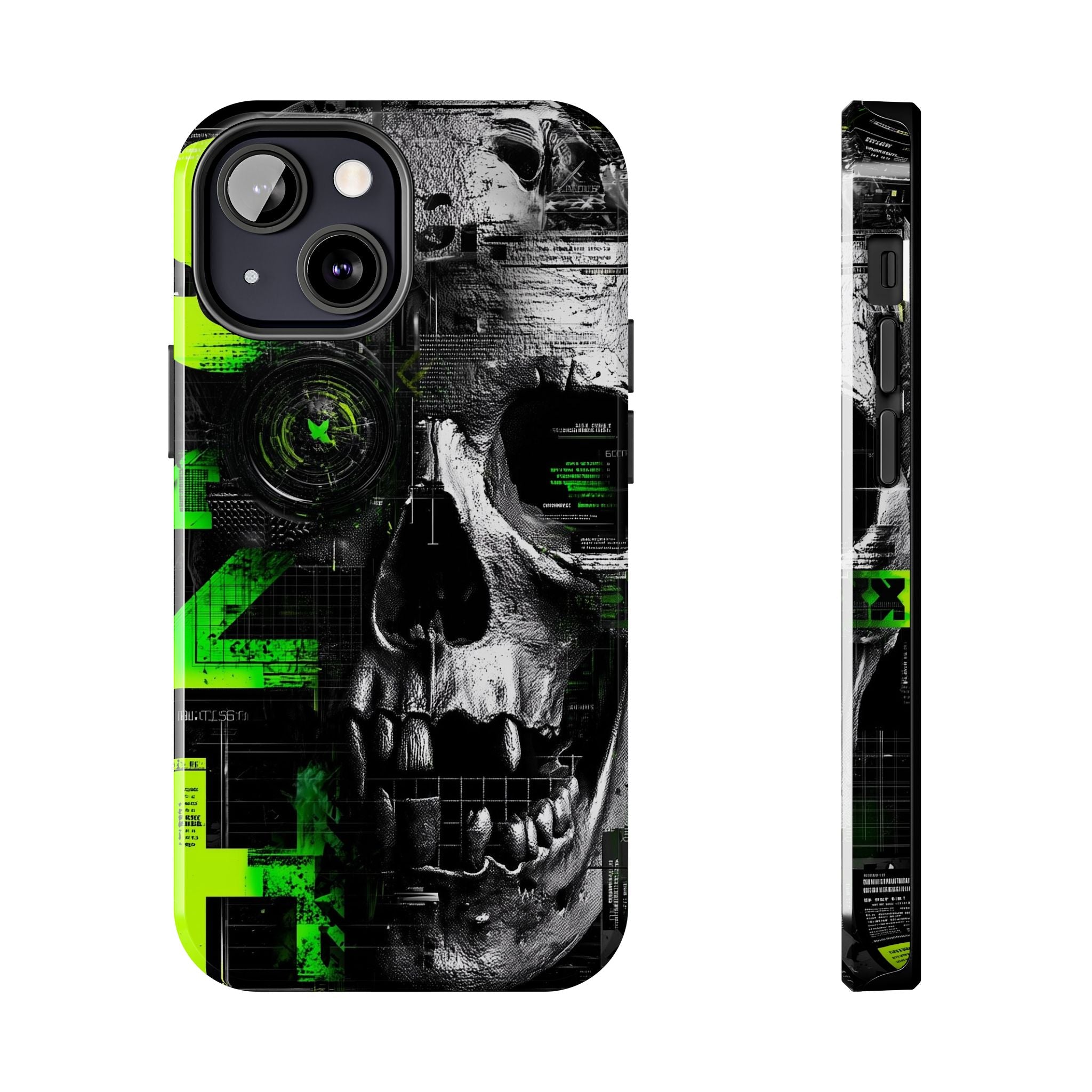 Edgy Skull iPhone Case Tough Protection for Your Device, Unique Design for Gamers, Halloween Gift, Tech Accessories, Bold Aesthetic
