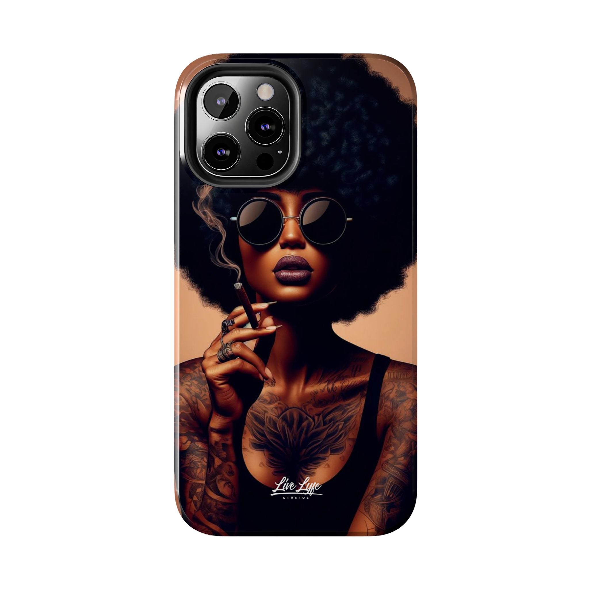 Smoke & Soul Afro Queen Vibe Phone Case, Protective Phone Case