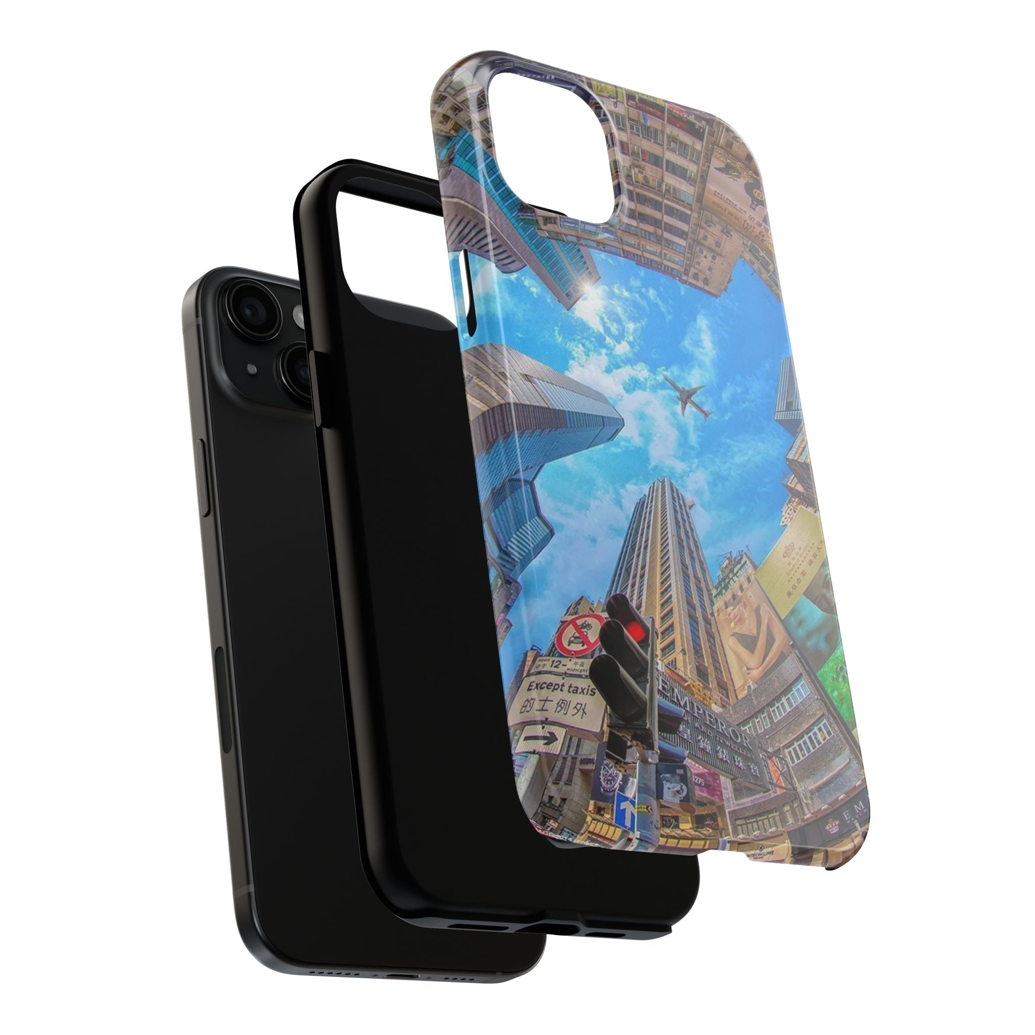 Urban Skyline Tough iPhone Case, Durable Phone Cover, Cityscape Accessory, Gift for Travelers, Urban Style Protection