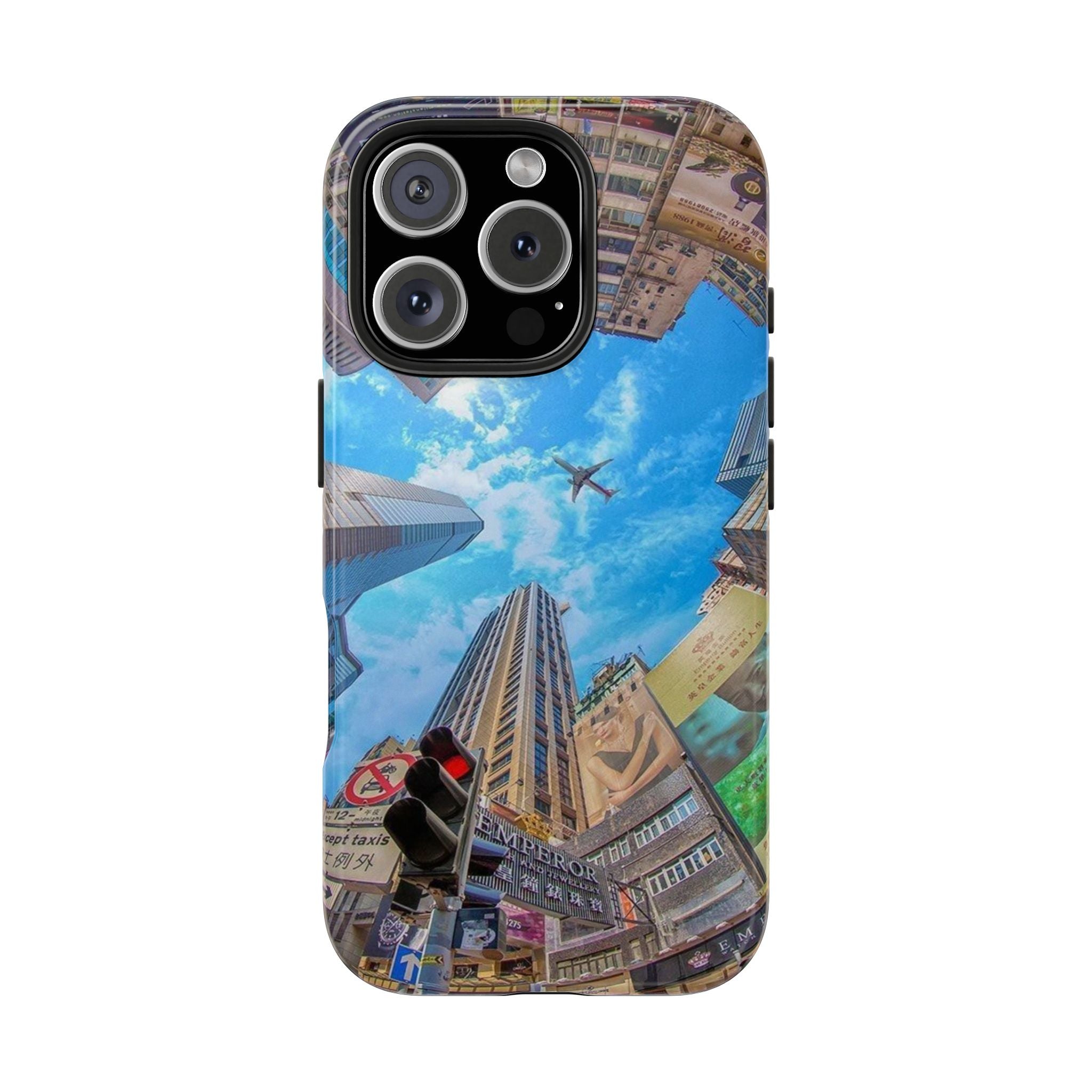 Urban Skyline Tough iPhone Case, Durable Phone Cover, Cityscape Accessory, Gift for Travelers, Urban Style Protection
