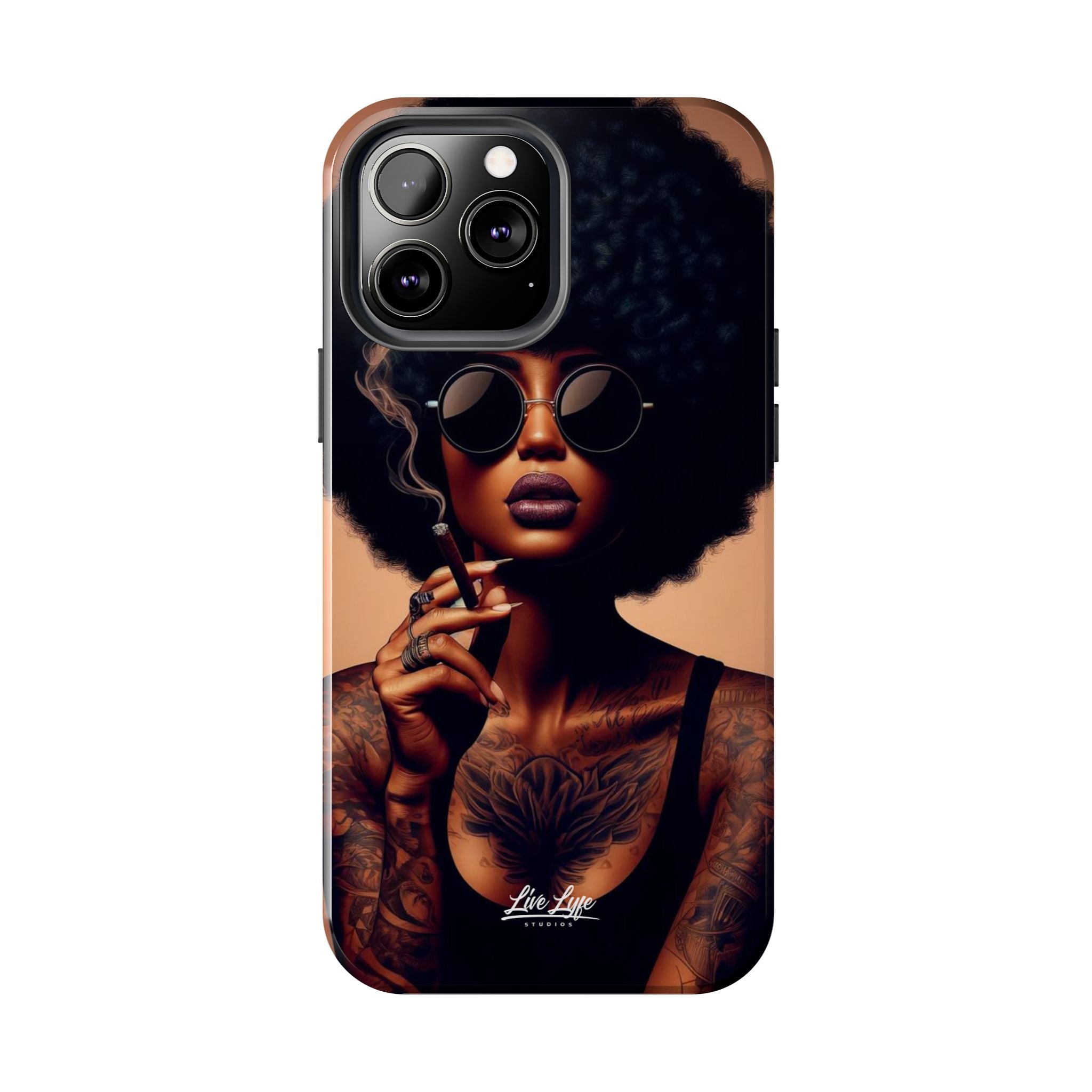 Smoke & Soul Afro Queen Vibe Phone Case, Protective Phone Case