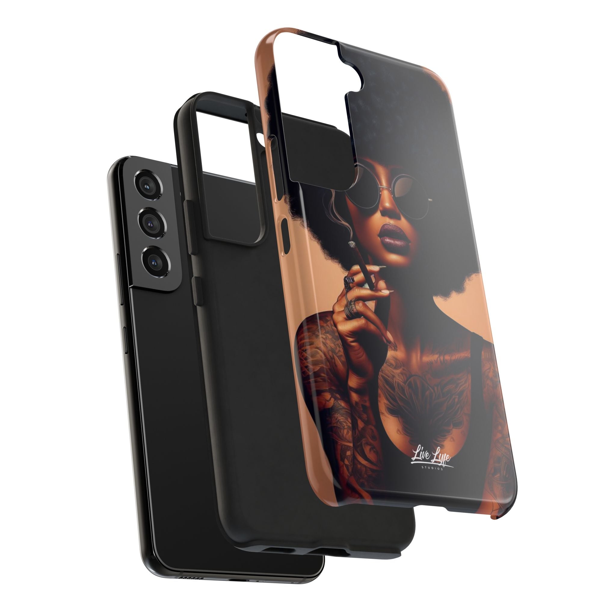 Smoke & Soul Afro Queen Vibe Phone Case, Protective Phone Case