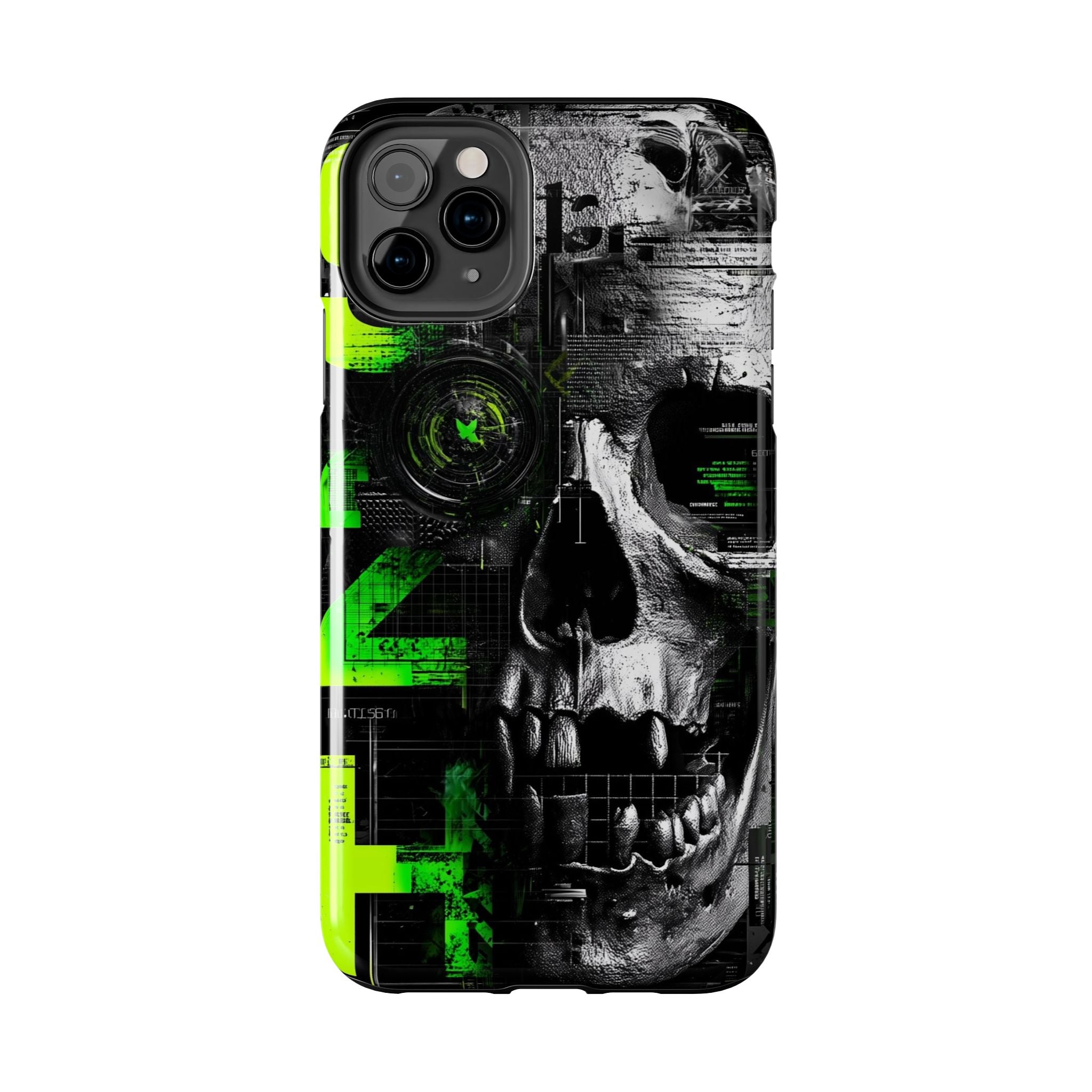 Edgy Skull iPhone Case Tough Protection for Your Device, Unique Design for Gamers, Halloween Gift, Tech Accessories, Bold Aesthetic