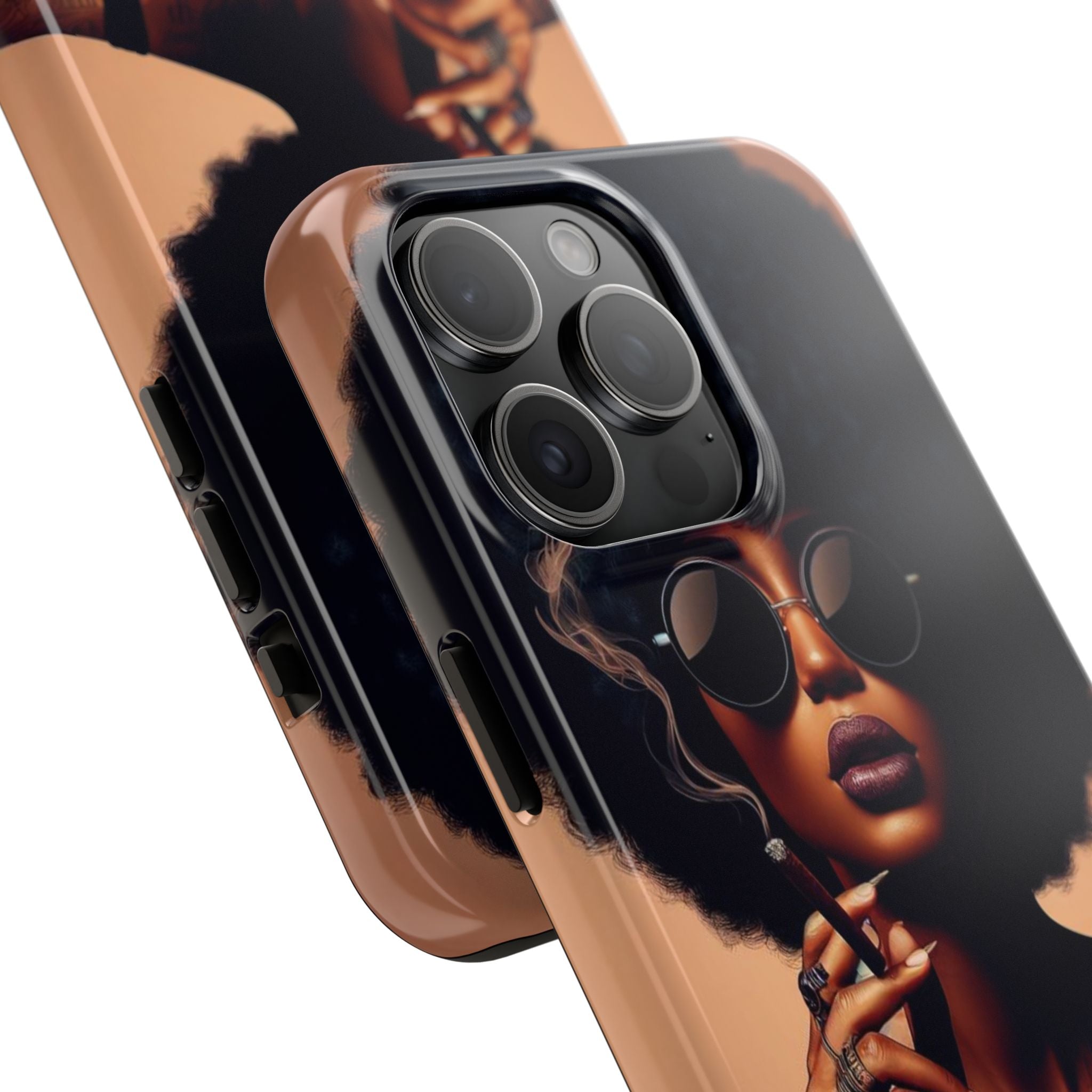 Smoke & Soul Afro Queen Vibe Phone Case, Protective Phone Case