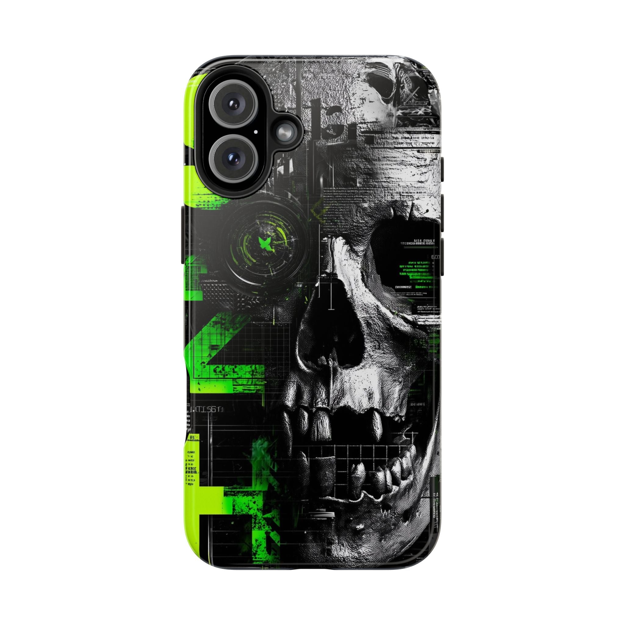 Edgy Skull iPhone Case Tough Protection for Your Device, Unique Design for Gamers, Halloween Gift, Tech Accessories, Bold Aesthetic