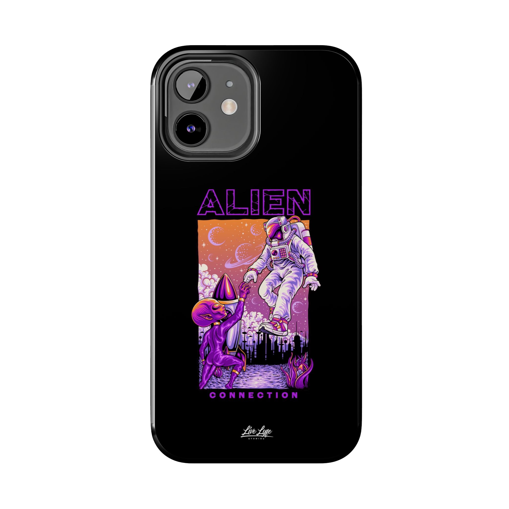 Alien Connection Phone Case – Sleek Black Cover