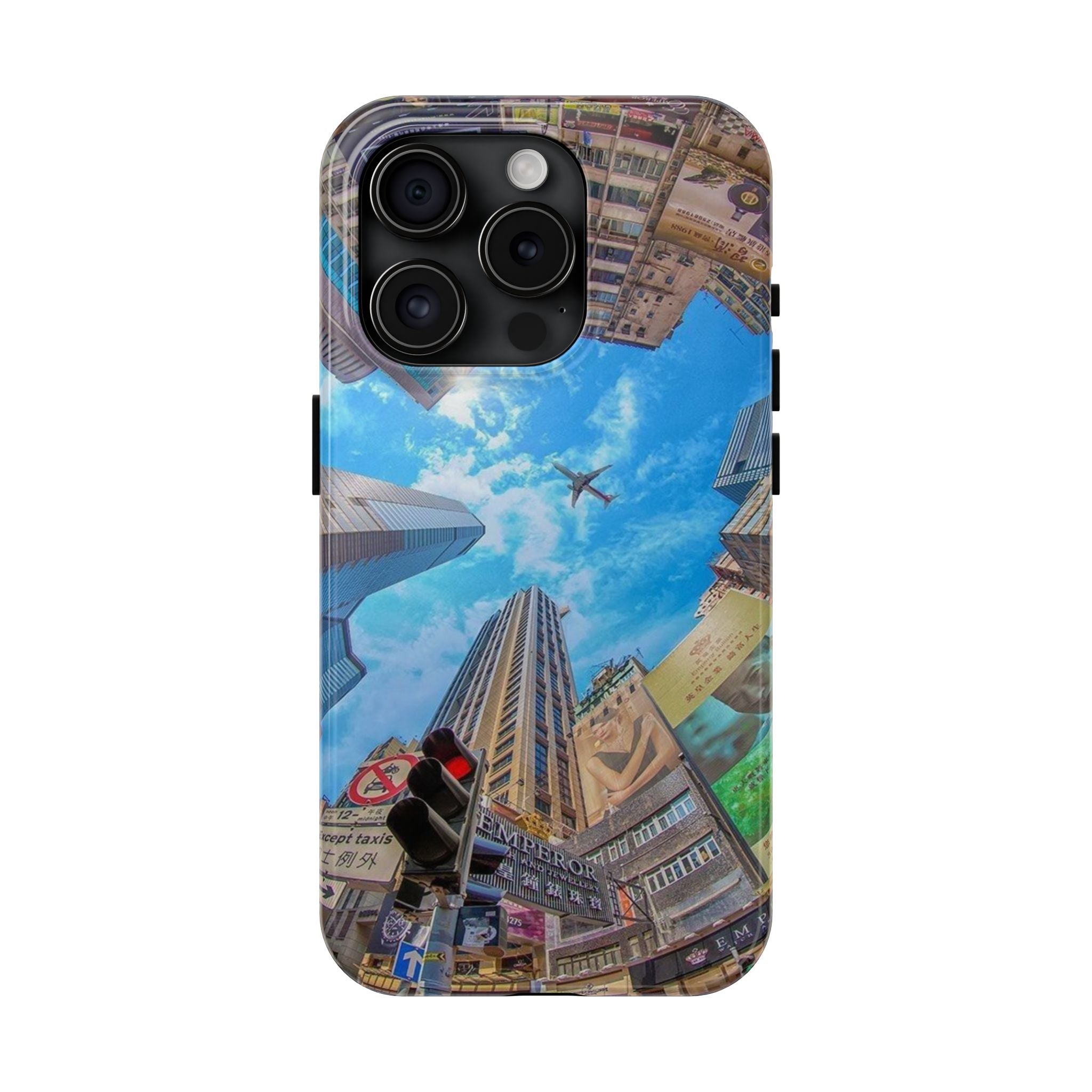 Urban Skyline Tough iPhone Case, Durable Phone Cover, Cityscape Accessory, Gift for Travelers, Urban Style Protection