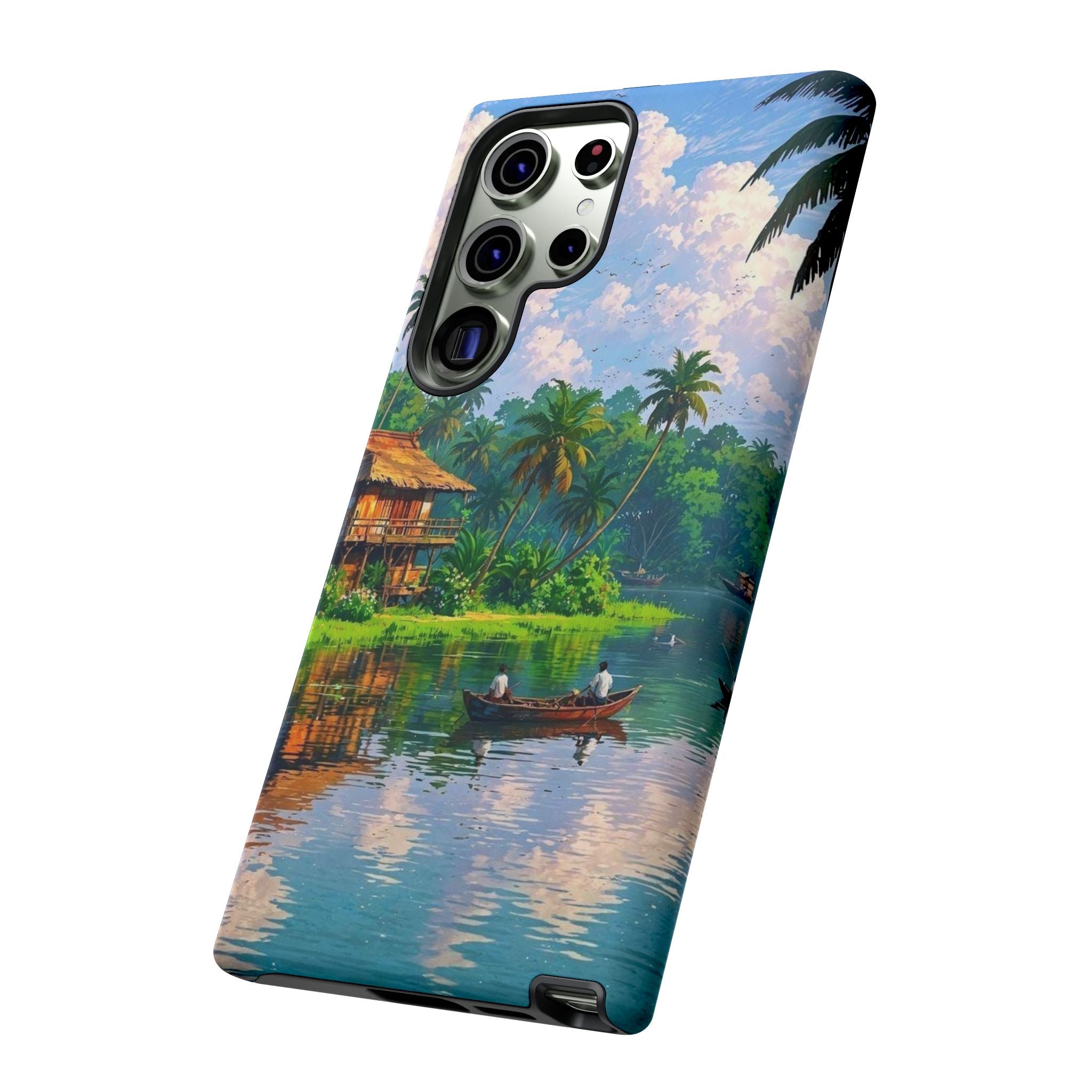 Tropical Landscape Phone Case, Nature Inspired Cover, Beach Vibe Gift, Artwork Protection Case, Summer Essentials Iphone and Samsung Cases