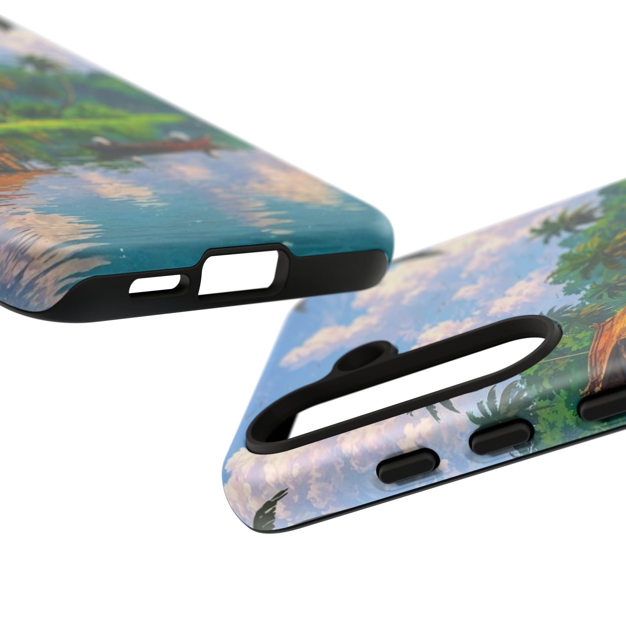 Tropical Landscape Phone Case, Nature Inspired Cover, Beach Vibe Gift, Artwork Protection Case, Summer Essentials Iphone and Samsung Cases