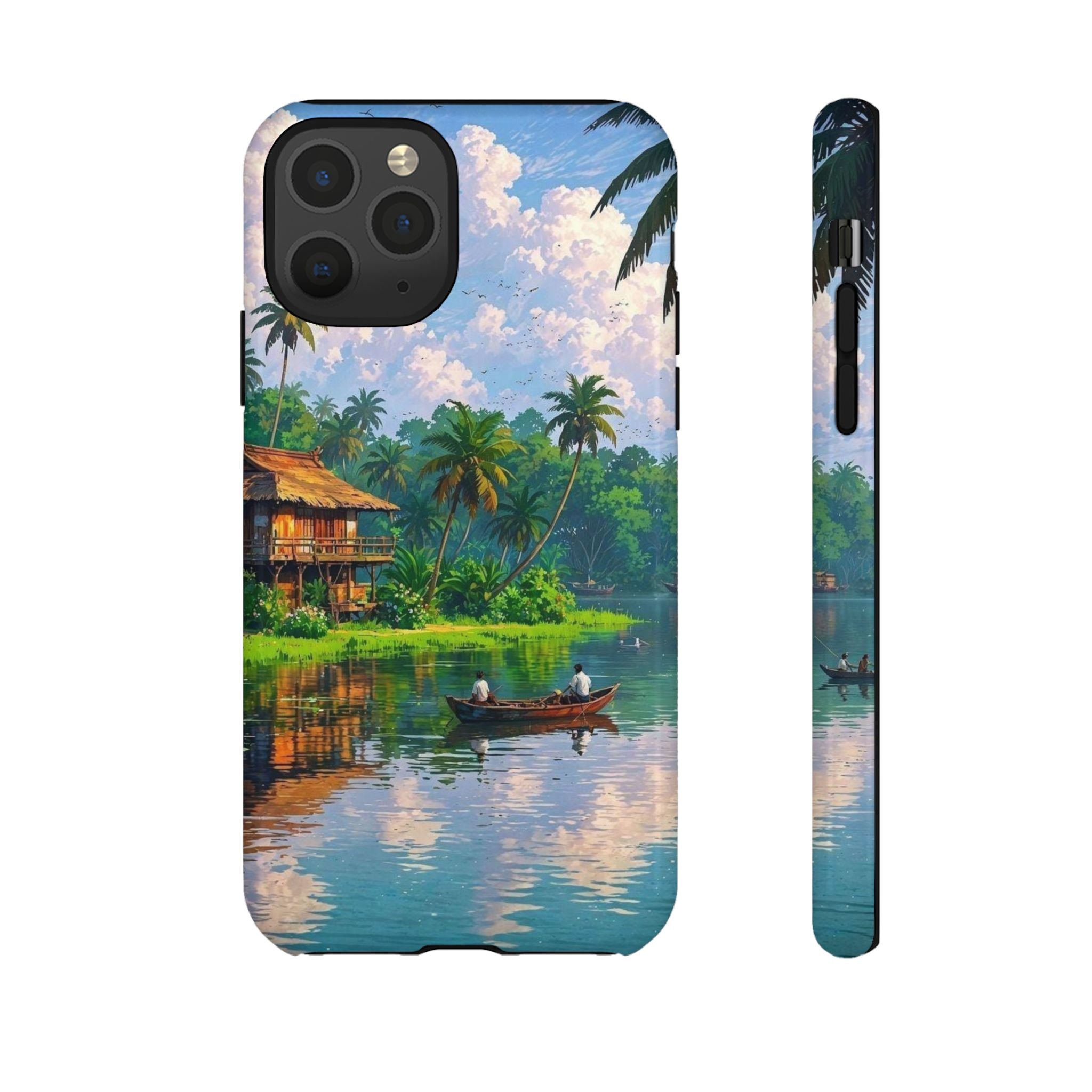 Tropical Landscape Phone Case, Nature Inspired Cover, Beach Vibe Gift, Artwork Protection Case, Summer Essentials Iphone and Samsung Cases