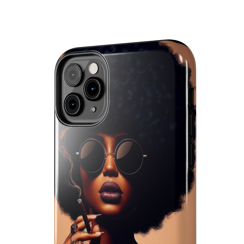 Smoke & Soul Afro Queen Vibe Phone Case, Protective Phone Case