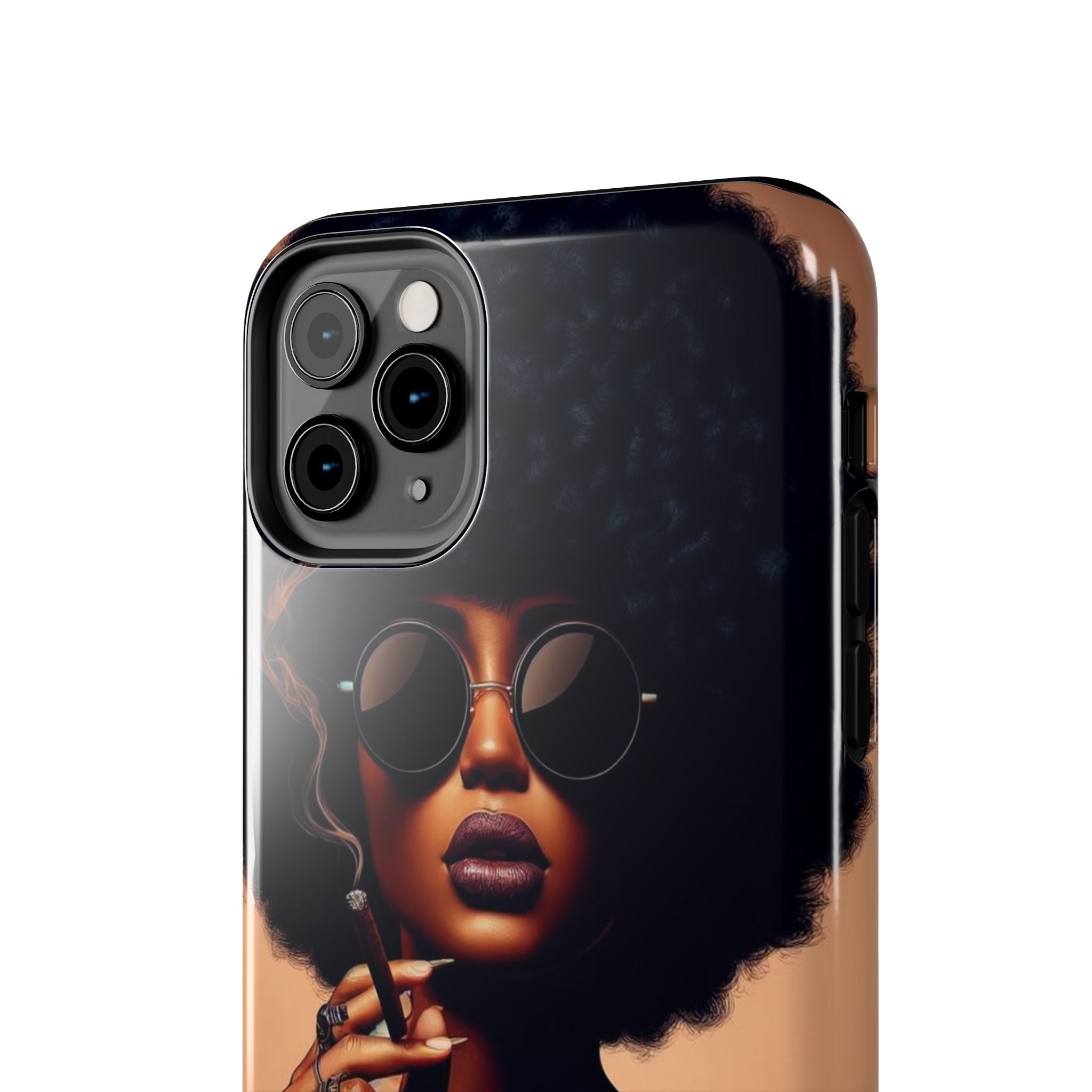 Smoke & Soul Afro Queen Vibe Phone Case, Protective Phone Case