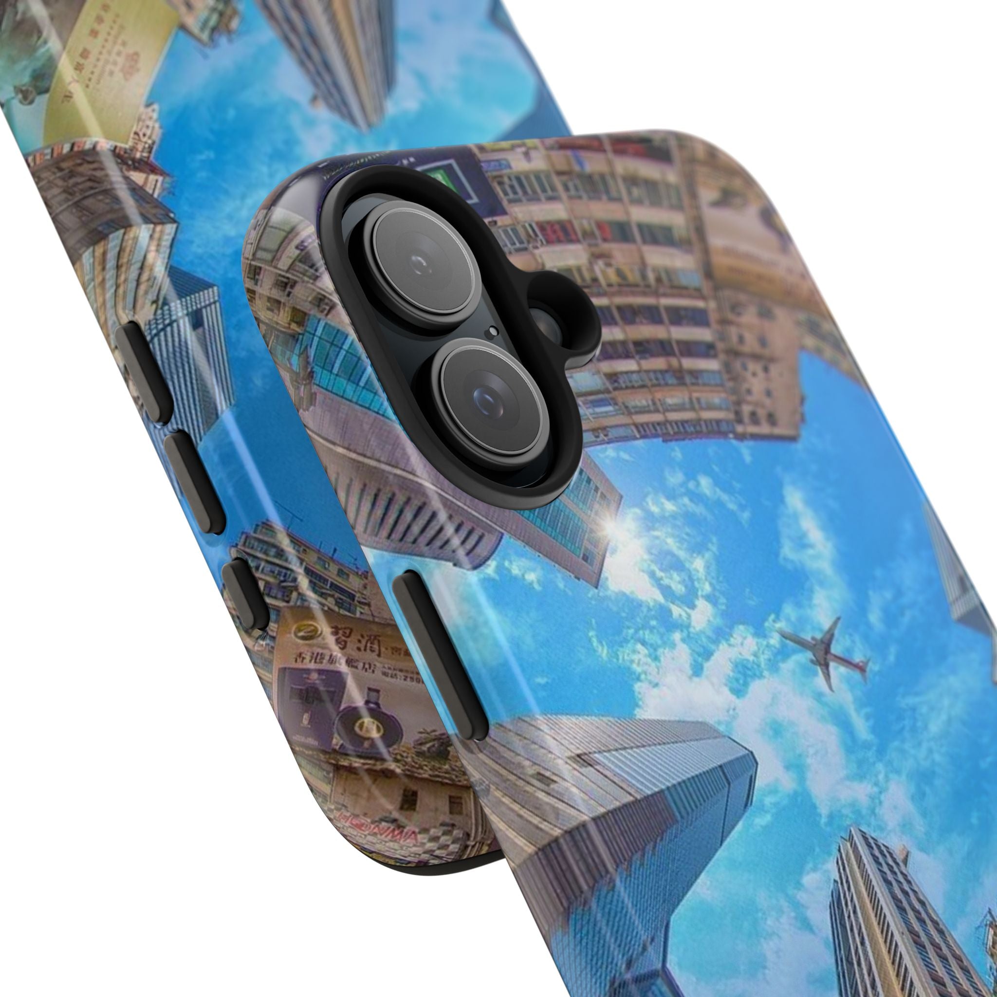 Urban Skyline Tough iPhone Case, Durable Phone Cover, Cityscape Accessory, Gift for Travelers, Urban Style Protection