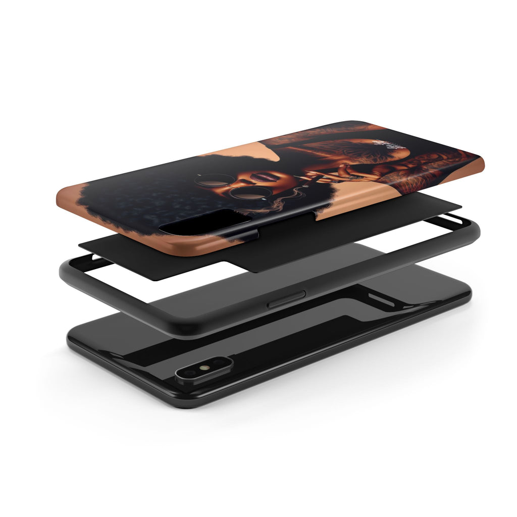 Smoke & Soul Afro Queen Vibe Phone Case, Protective Phone Case