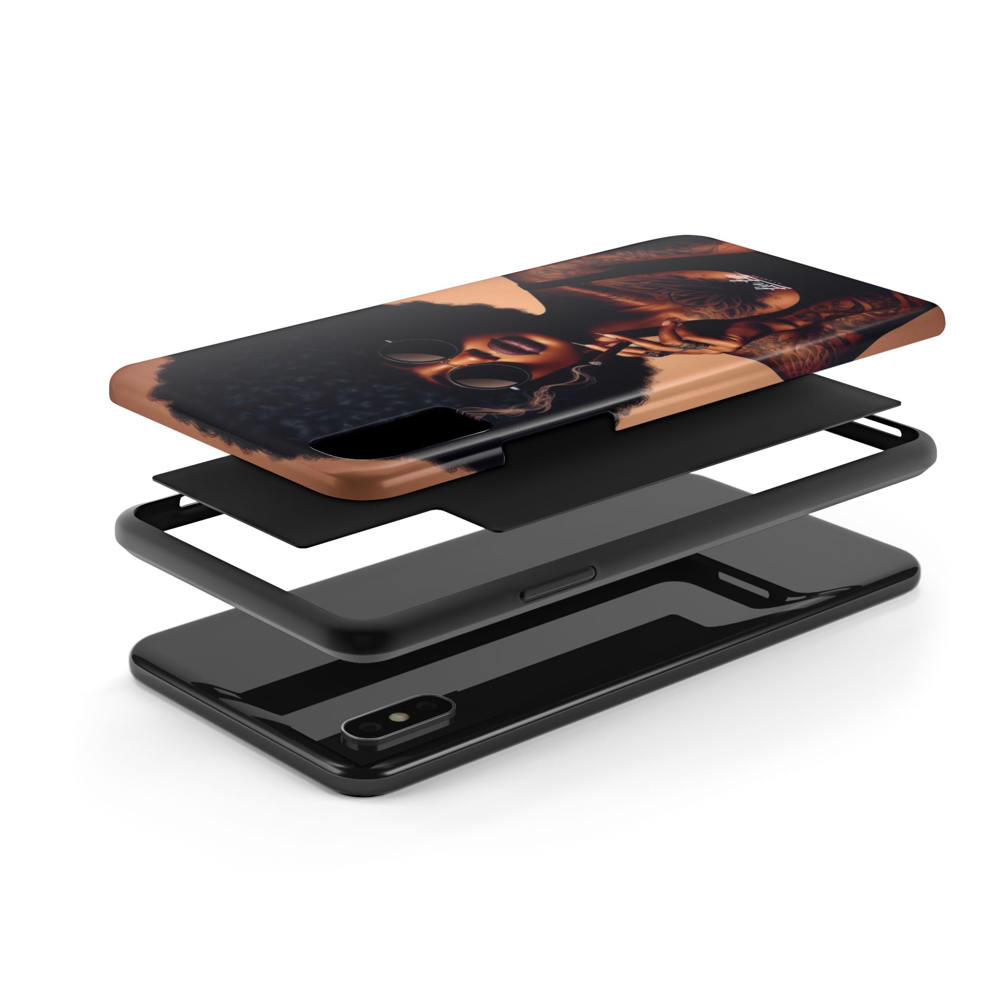Smoke & Soul Afro Queen Vibe Phone Case, Protective Phone Case
