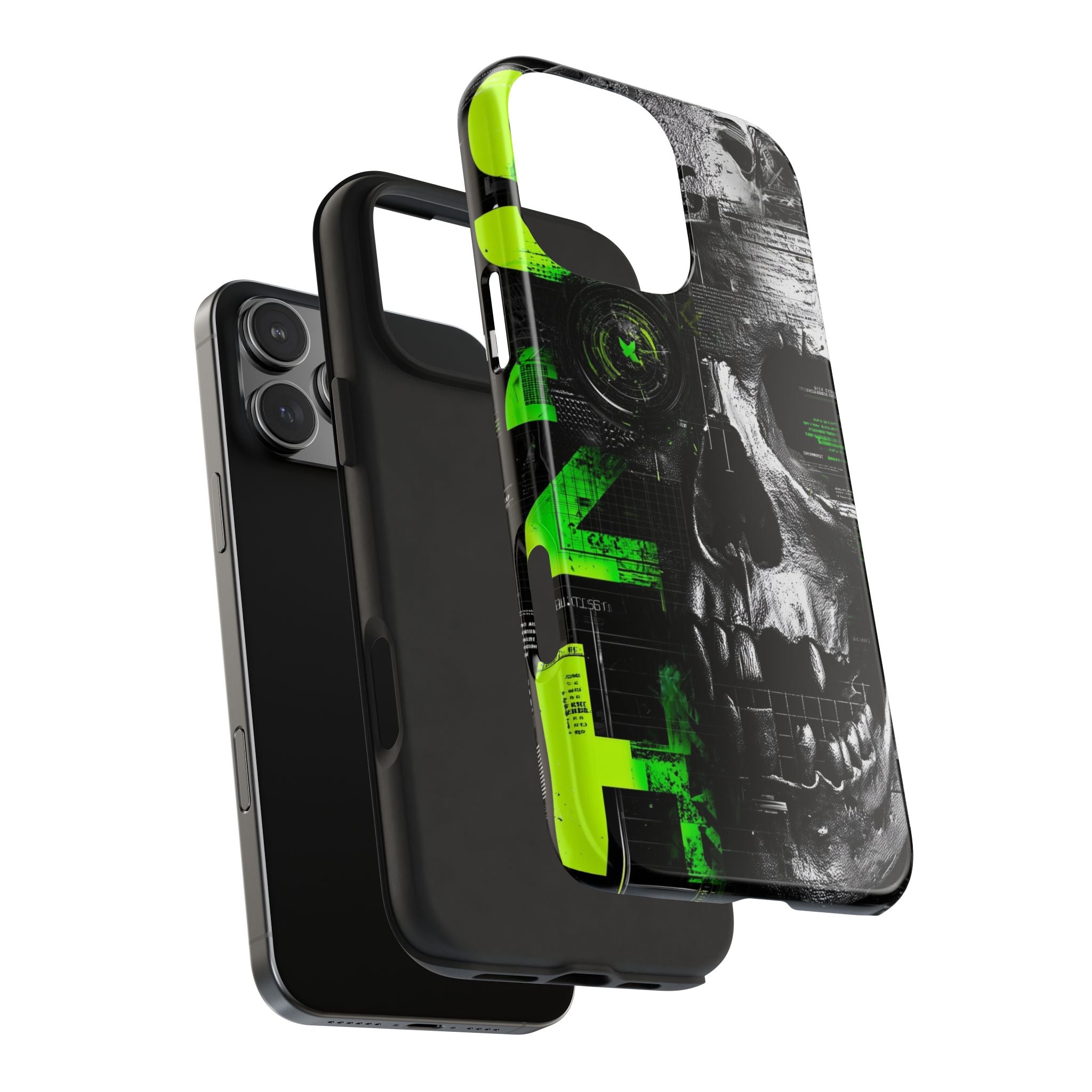 Edgy Skull iPhone Case Tough Protection for Your Device, Unique Design for Gamers, Halloween Gift, Tech Accessories, Bold Aesthetic