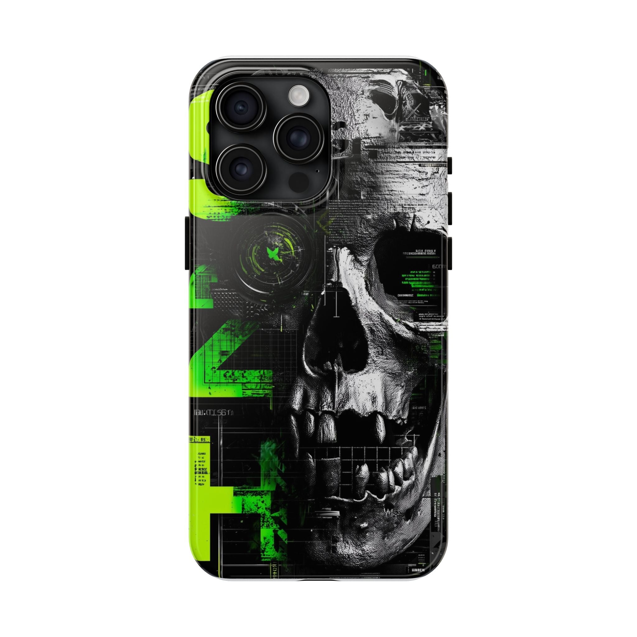 Edgy Skull iPhone Case Tough Protection for Your Device, Unique Design for Gamers, Halloween Gift, Tech Accessories, Bold Aesthetic
